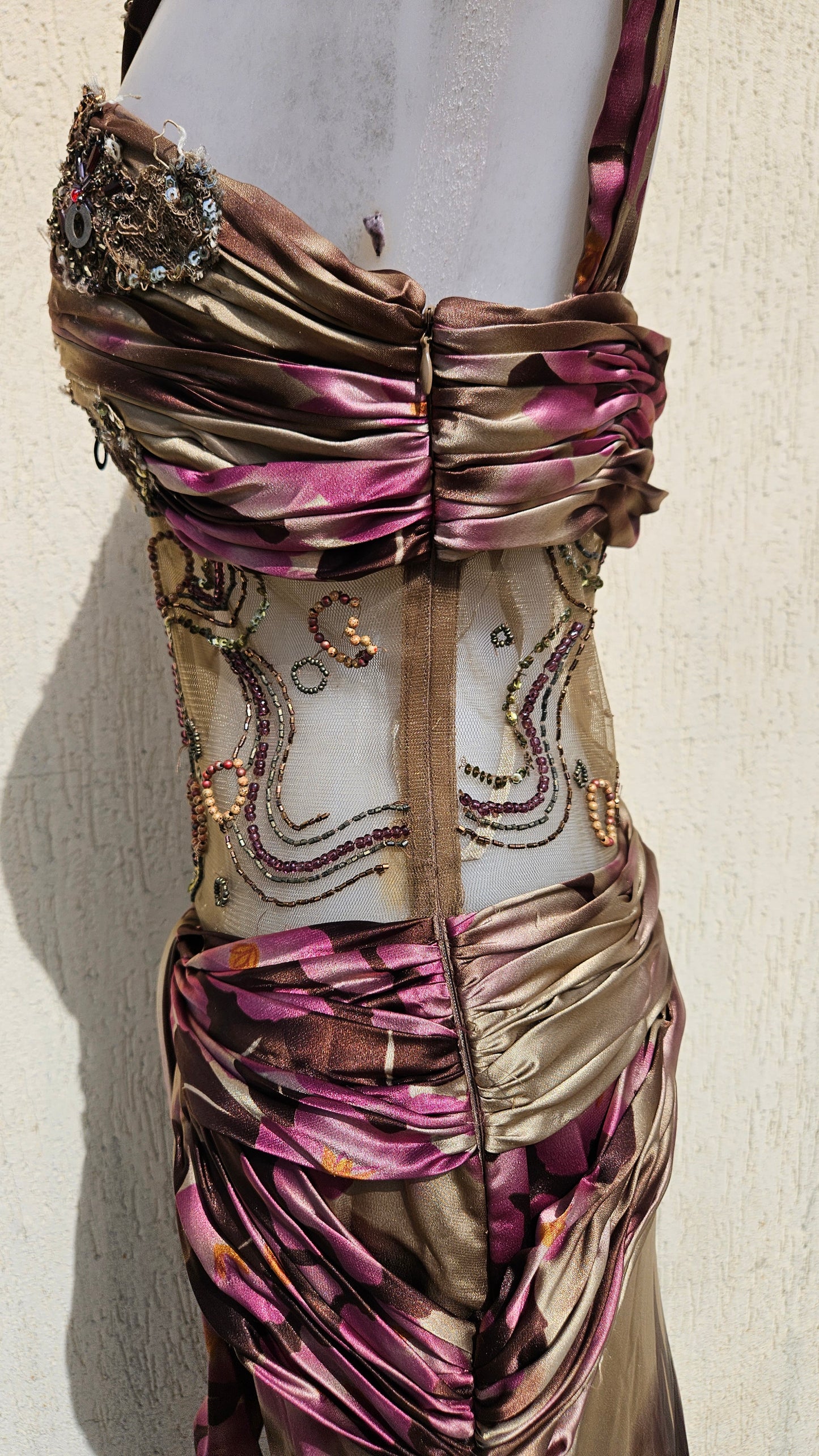 Vestido largo bordado