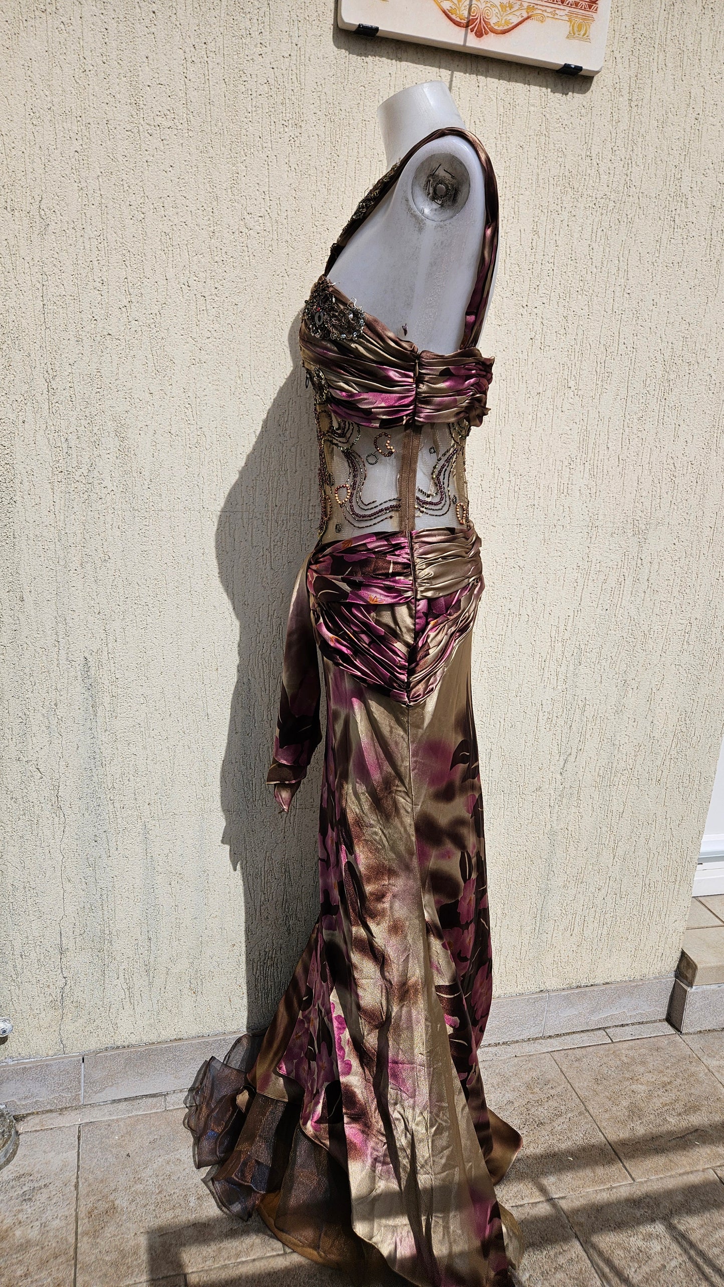 Vestido largo bordado