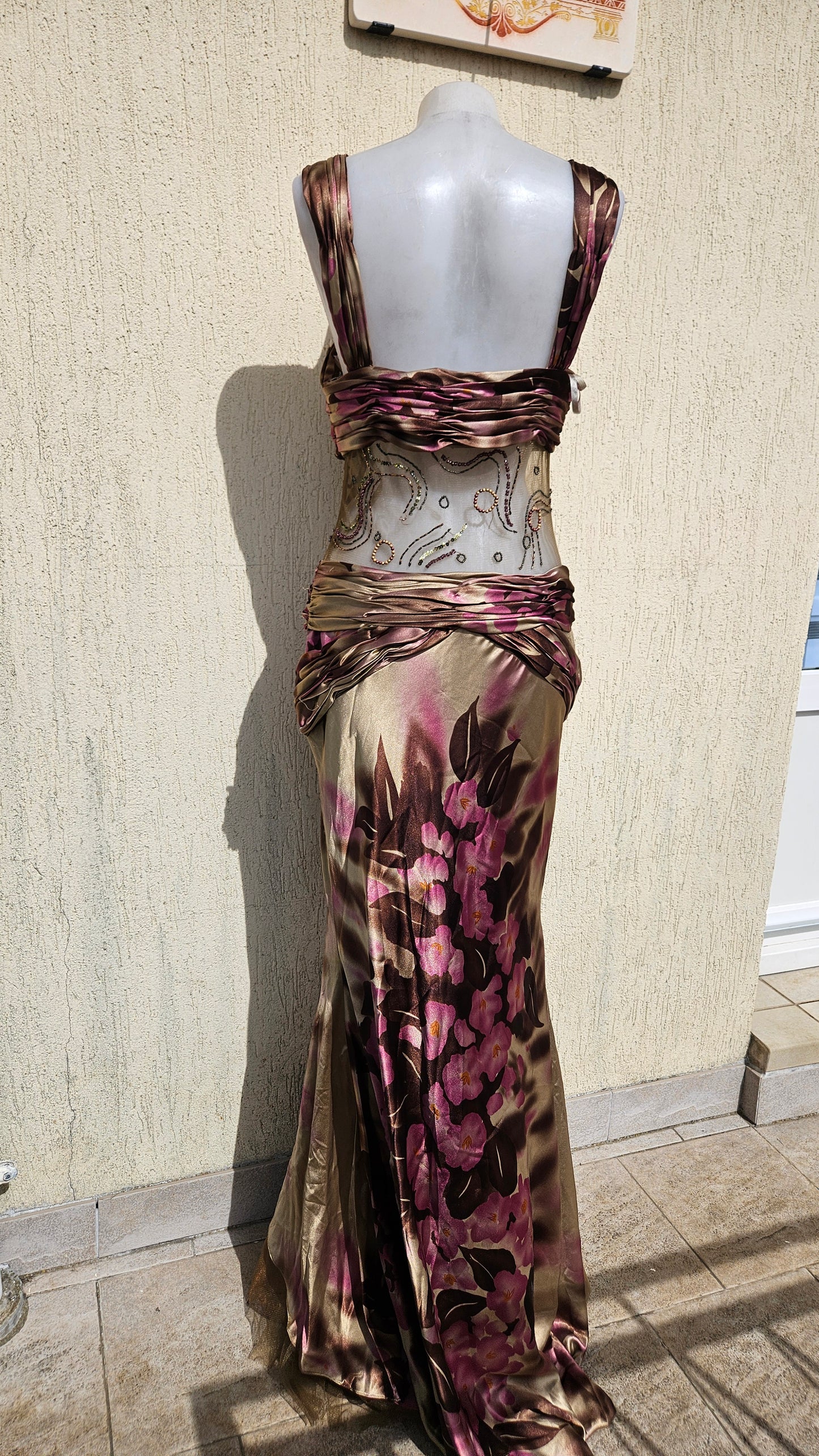 Vestido largo bordado