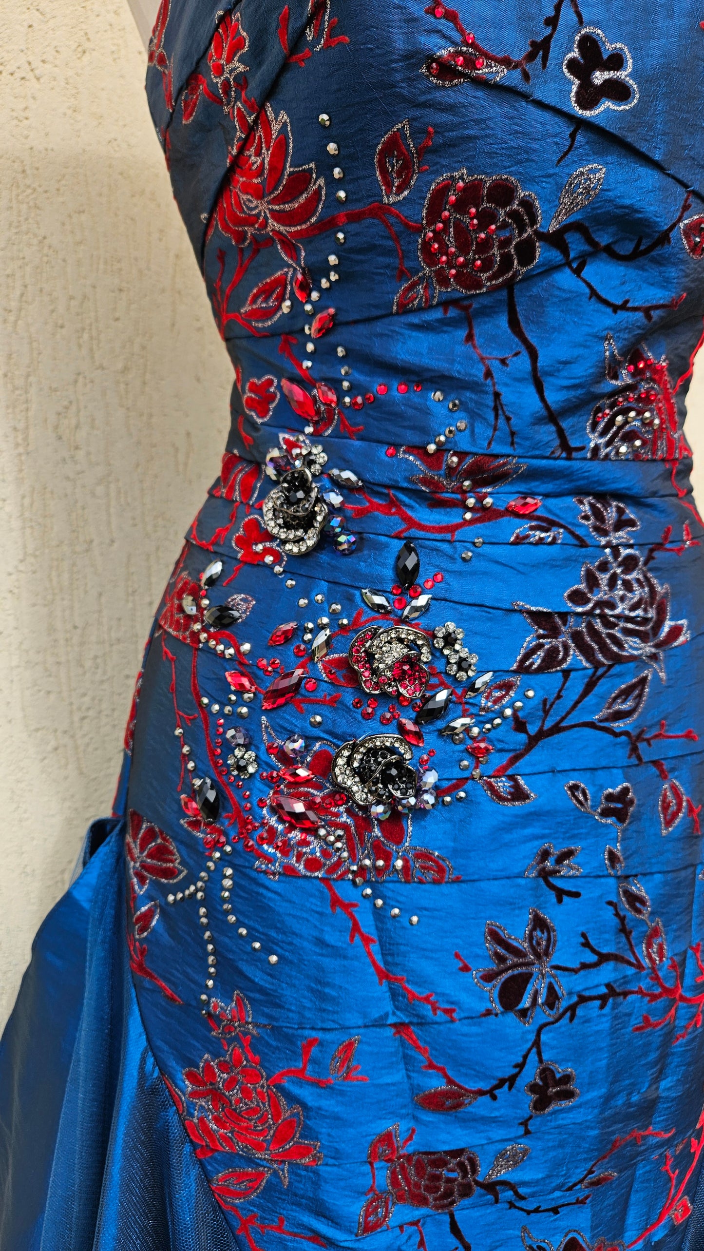 Maxi robe bustier bleue