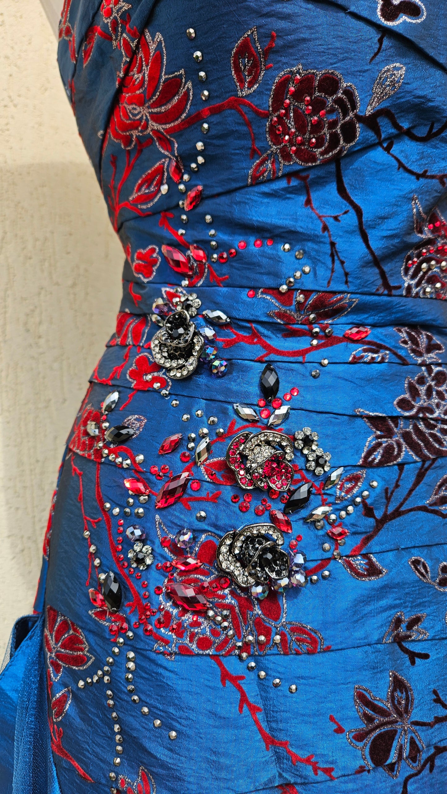Maxi robe bustier bleue
