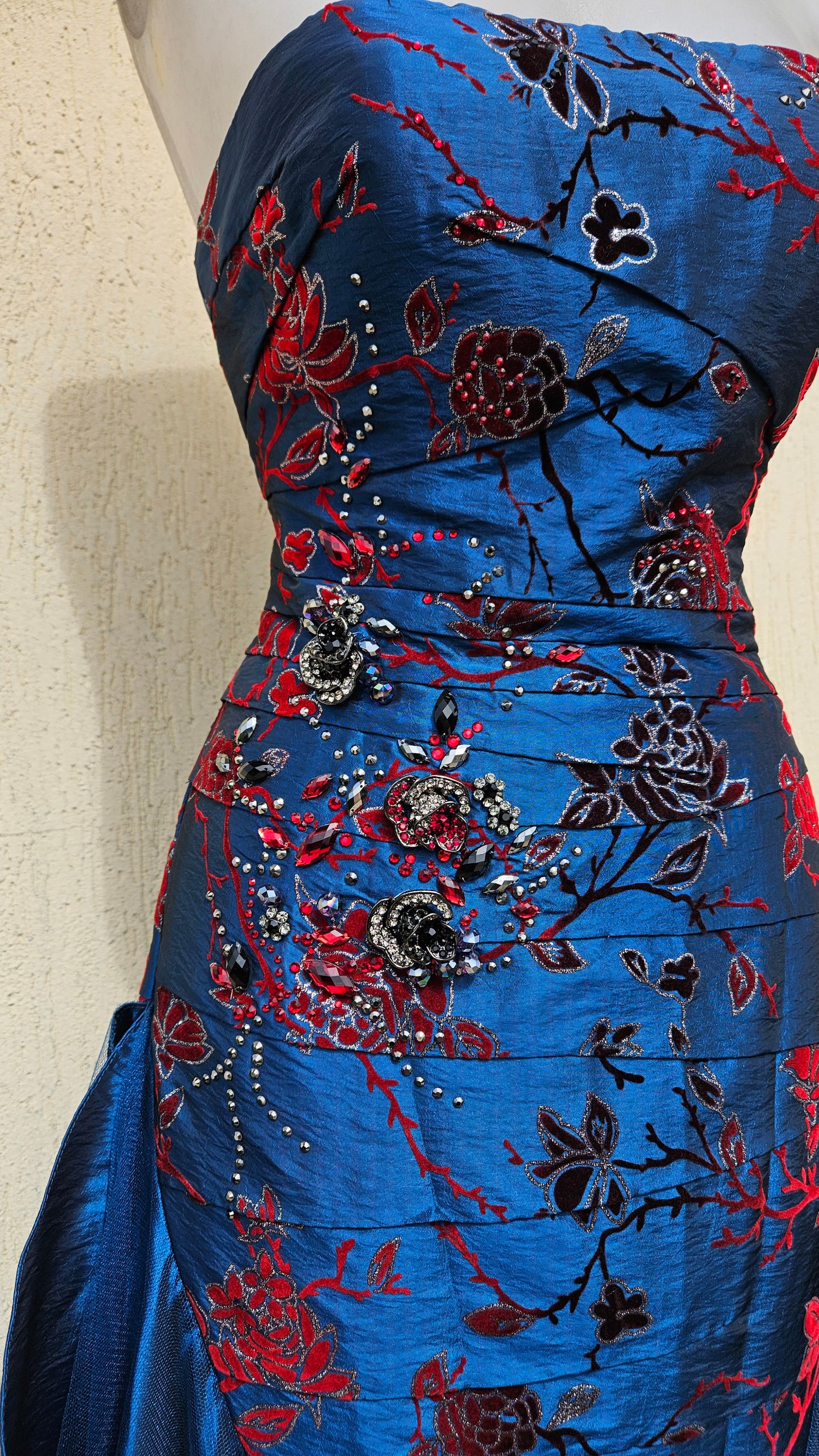 Maxi robe bustier bleue