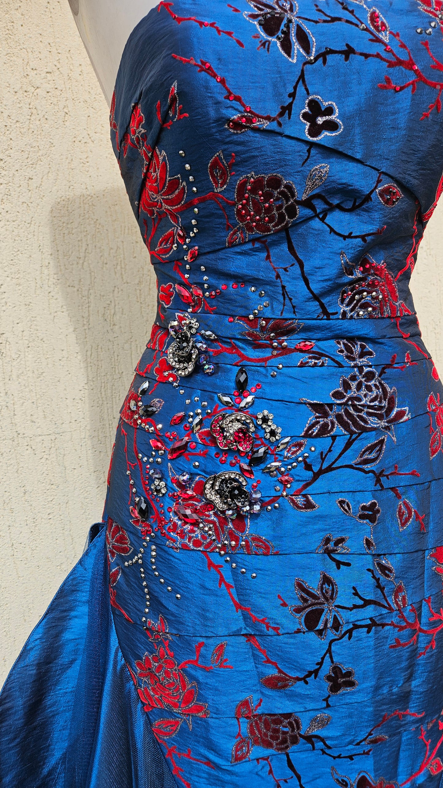 Maxi robe bustier bleue