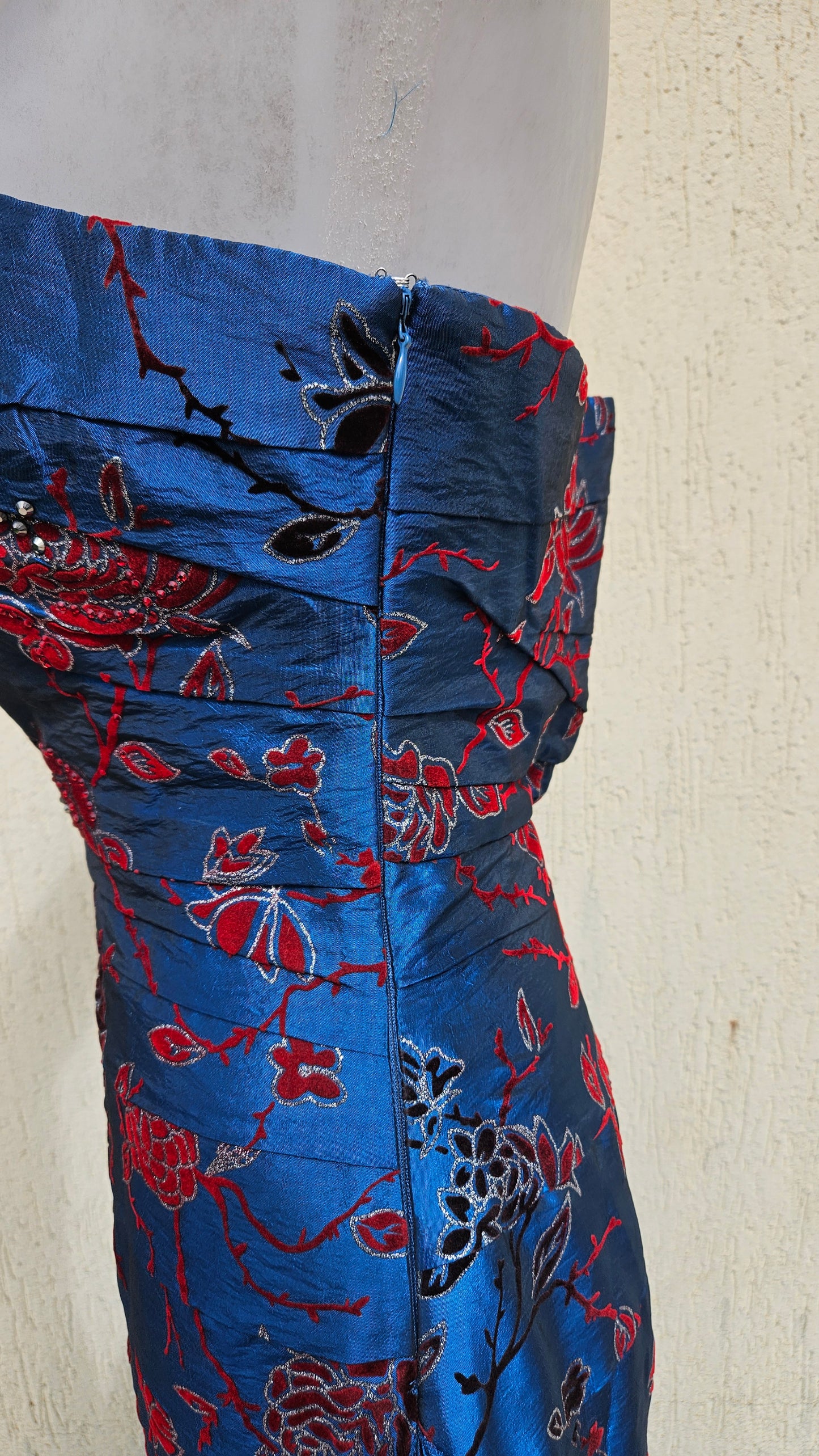 Maxi robe bustier bleue