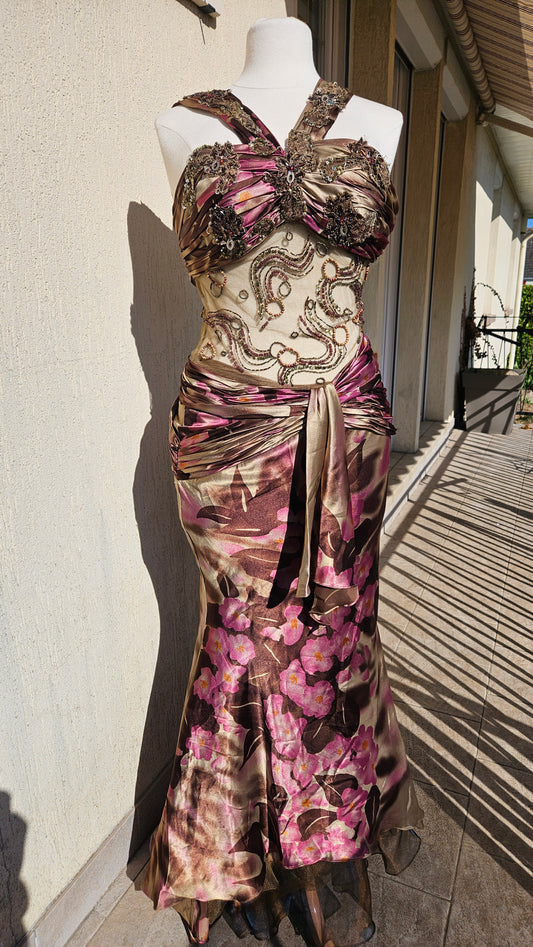 Vestido largo bordado