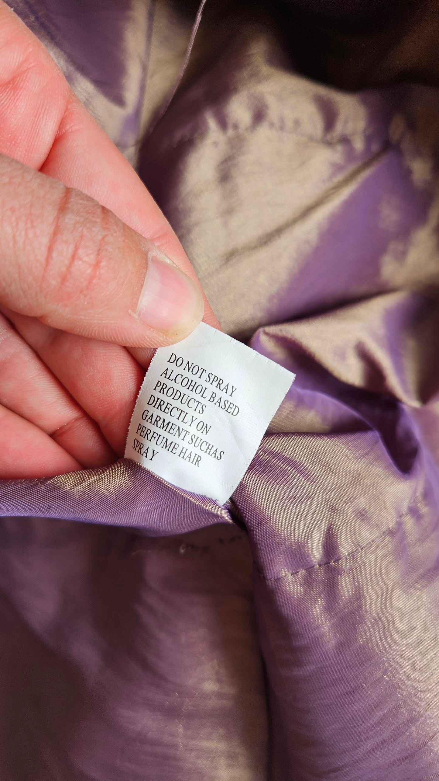 Robe asymétrique brodée violet et marron