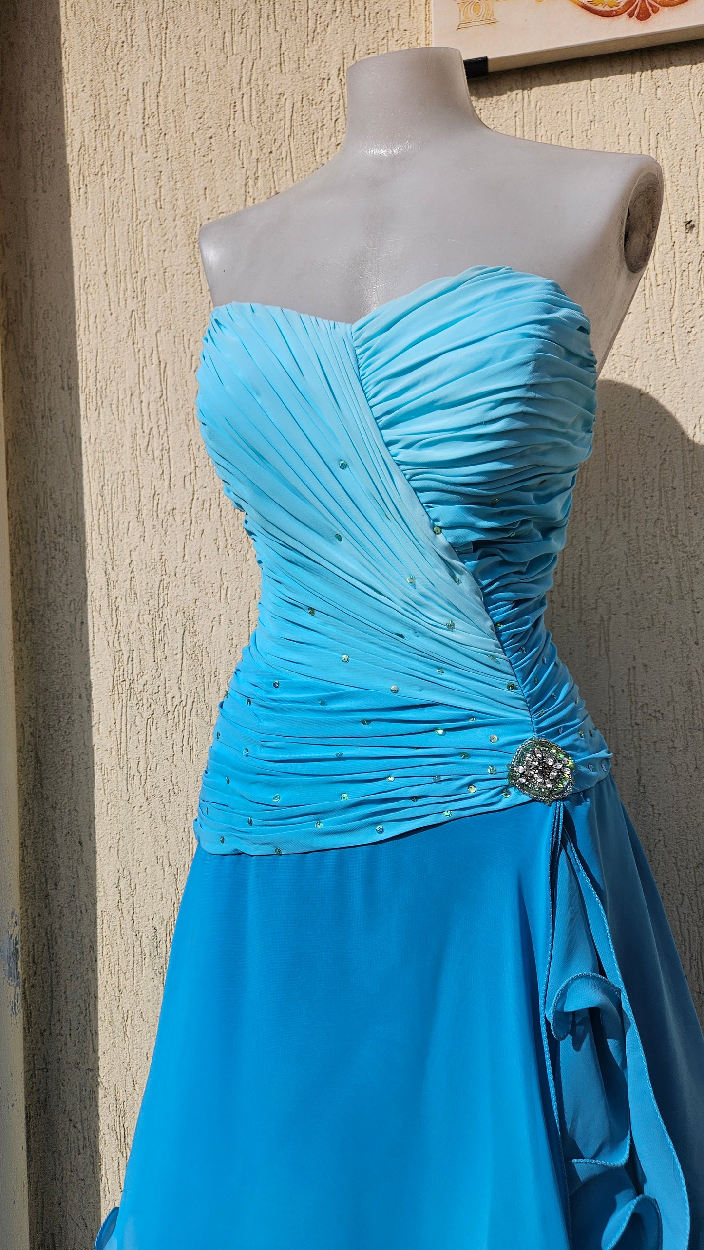 Robe bustier bleue