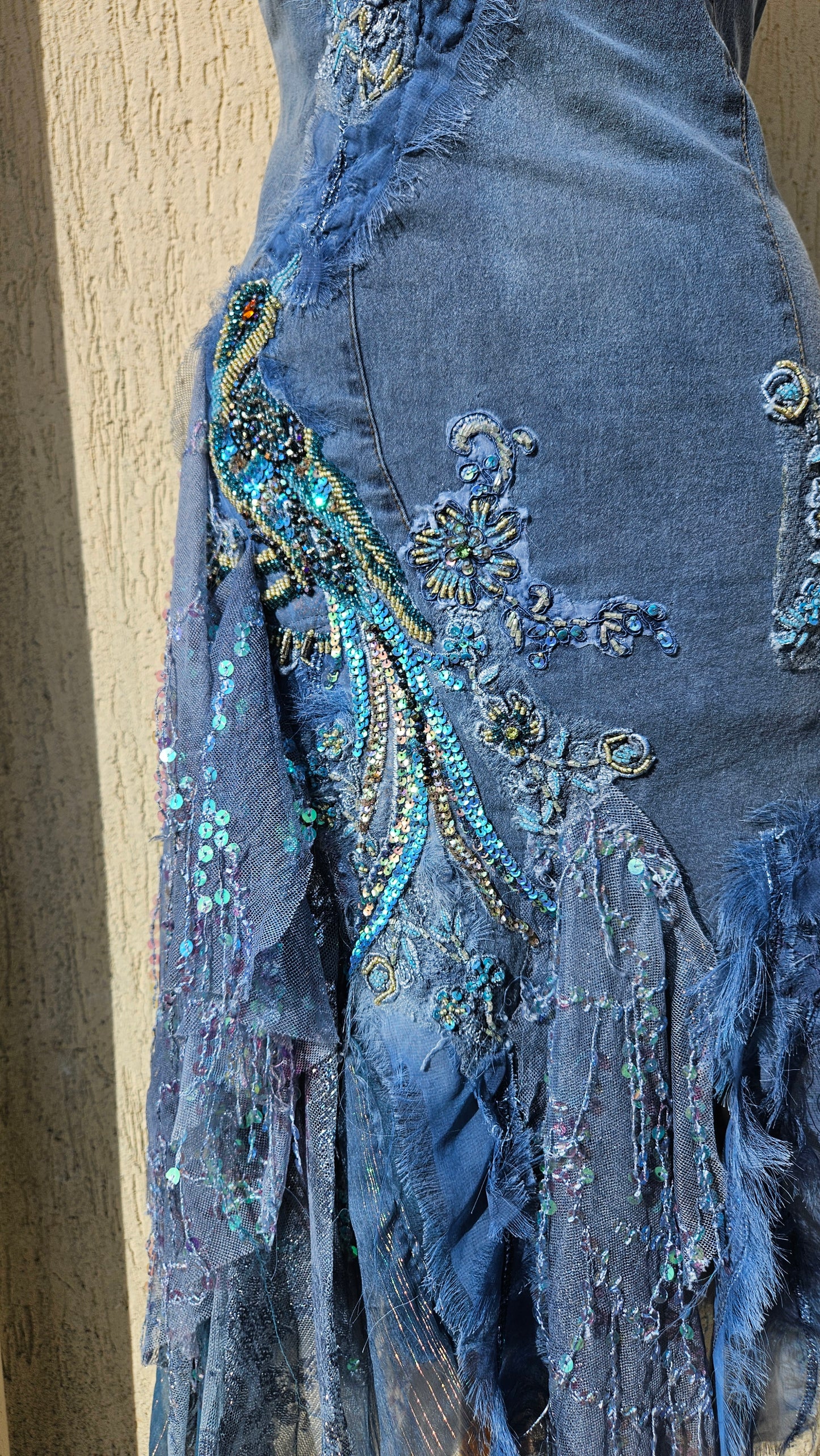 Vestido vaquero bordado