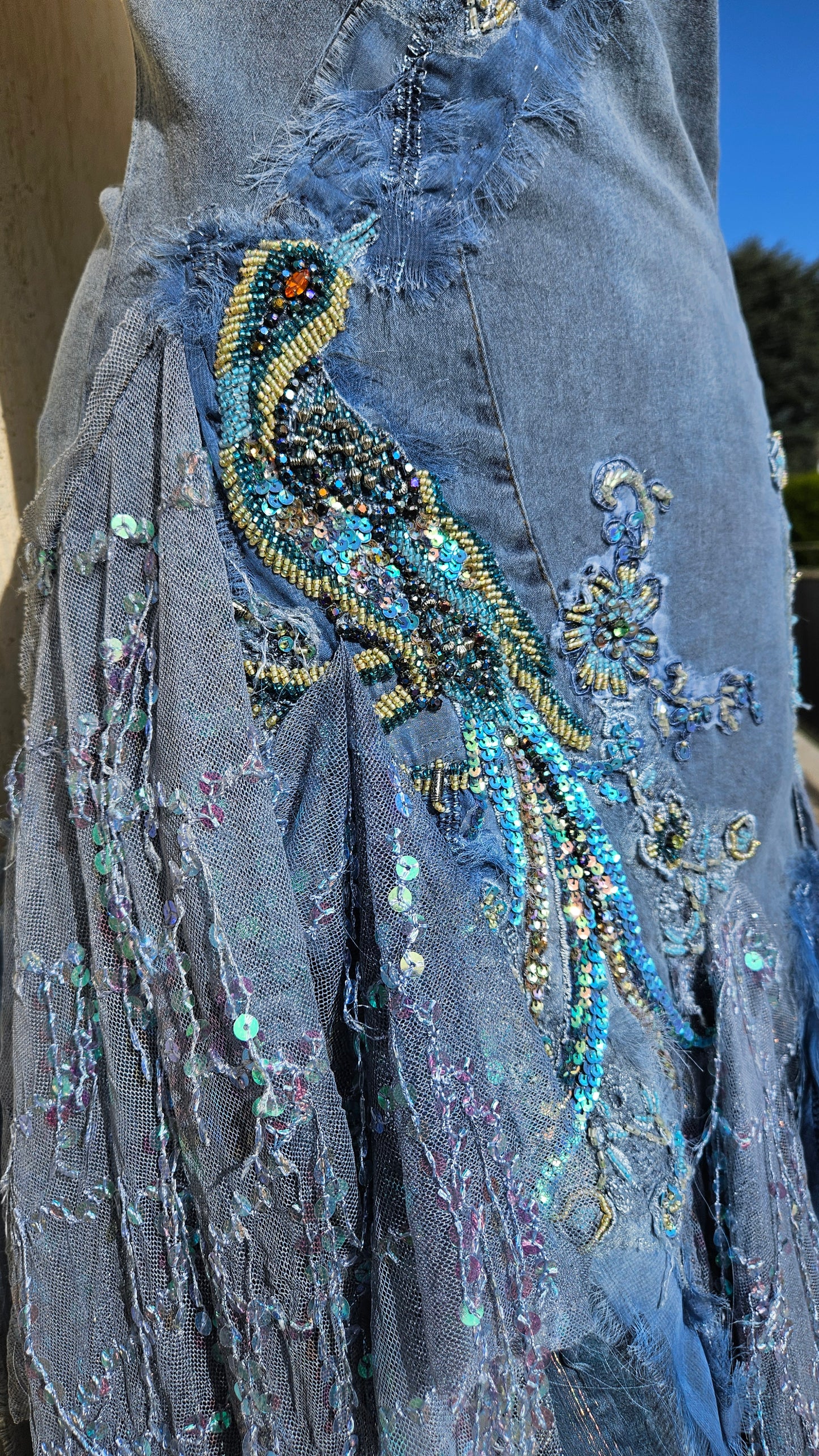 Vestido vaquero bordado