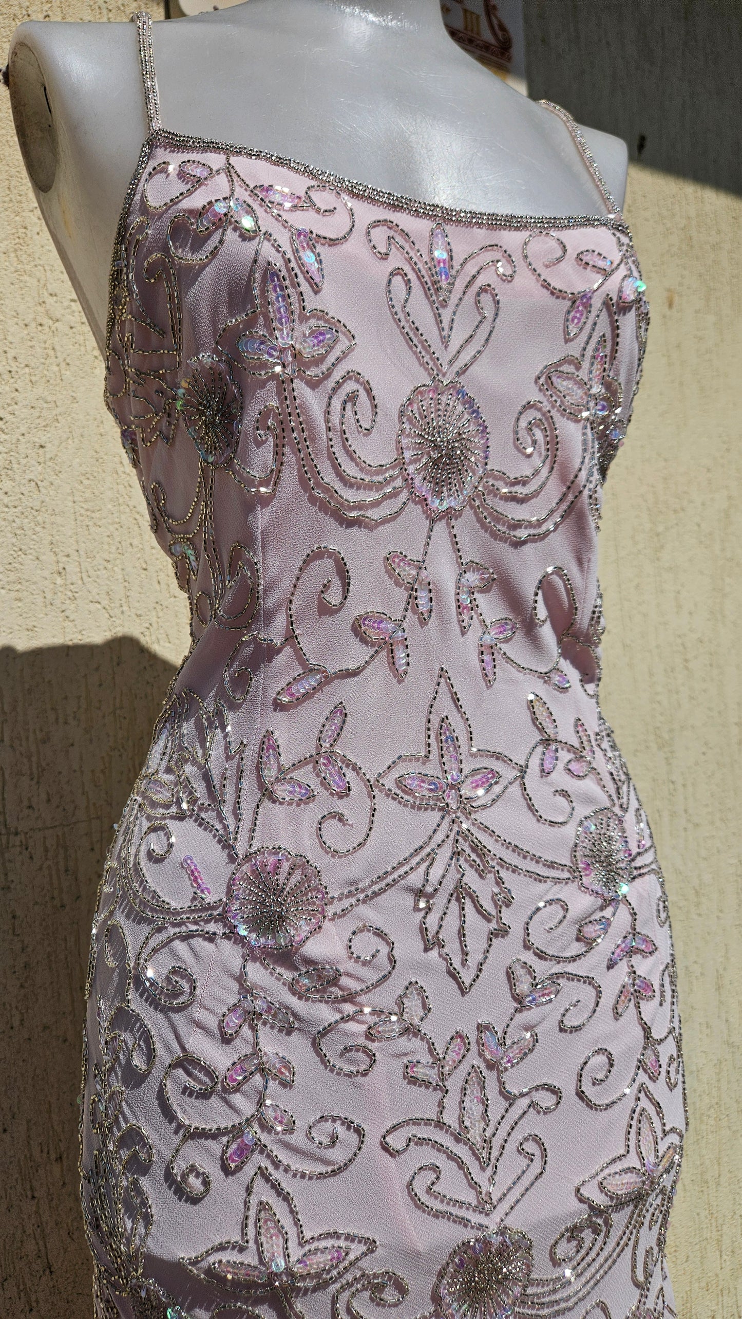 Vestido de voile bordado