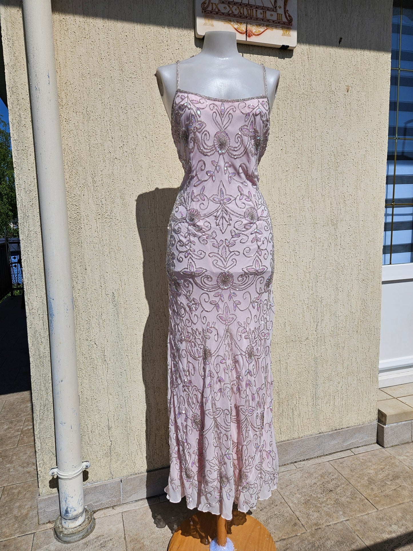 Vestido de voile bordado