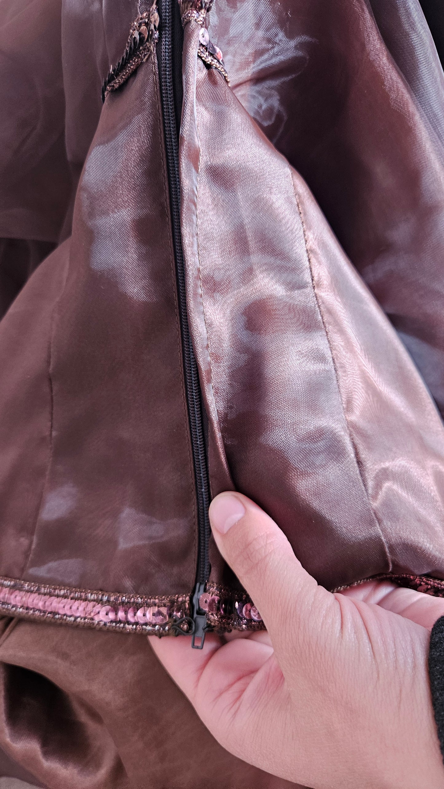 Robe bustier marron