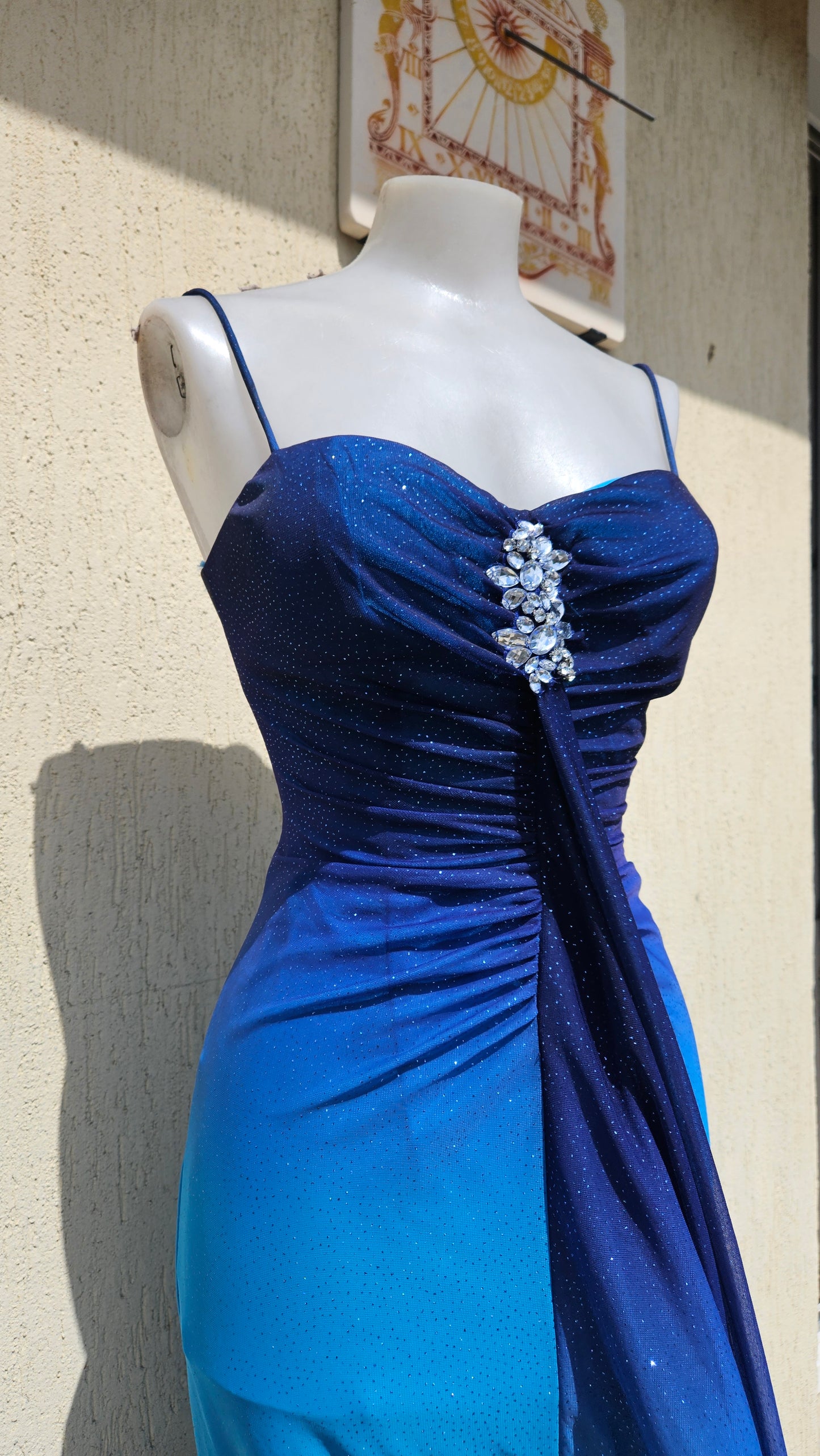 Robe dégradée bleue