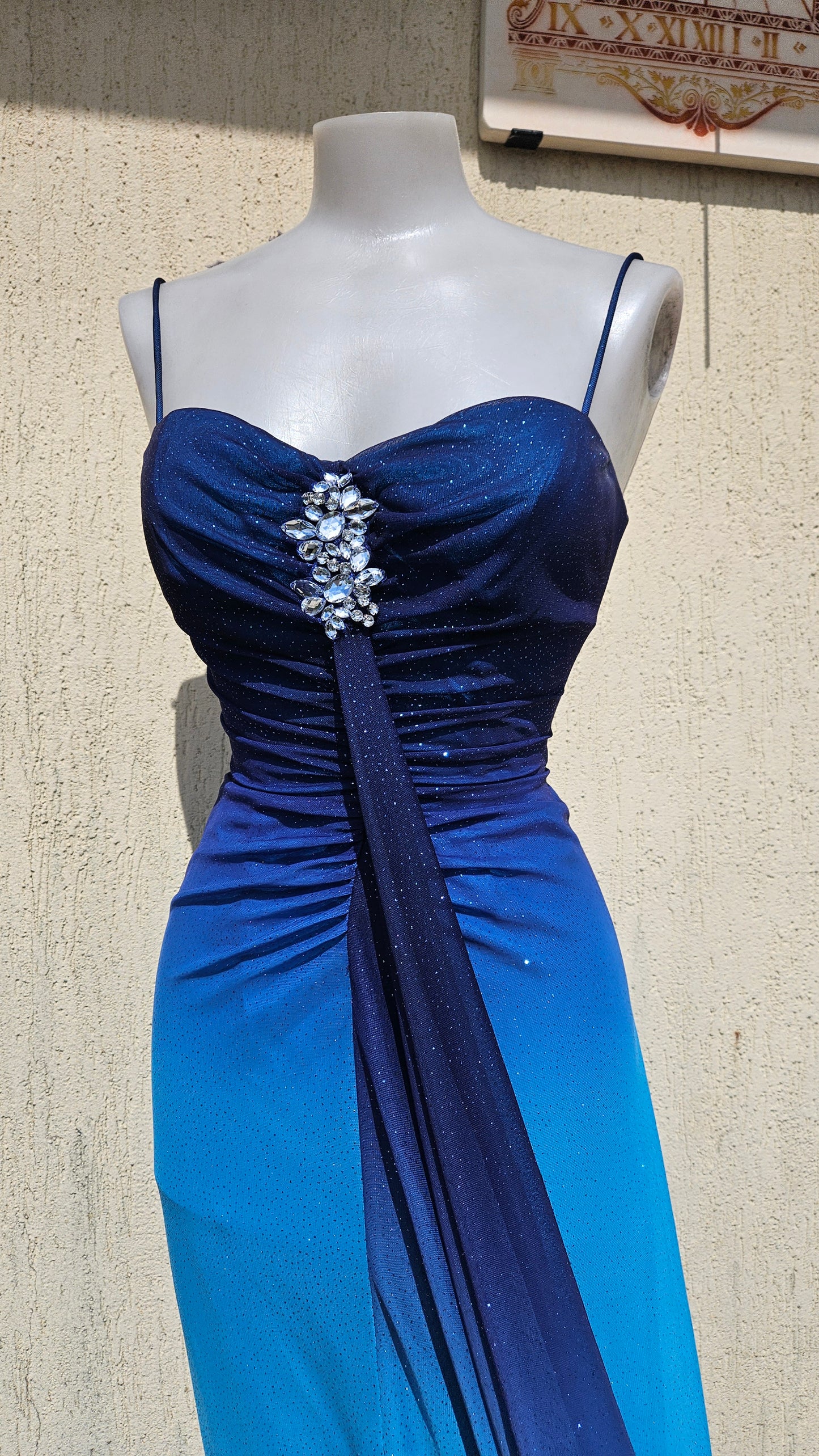 Robe dégradée bleue