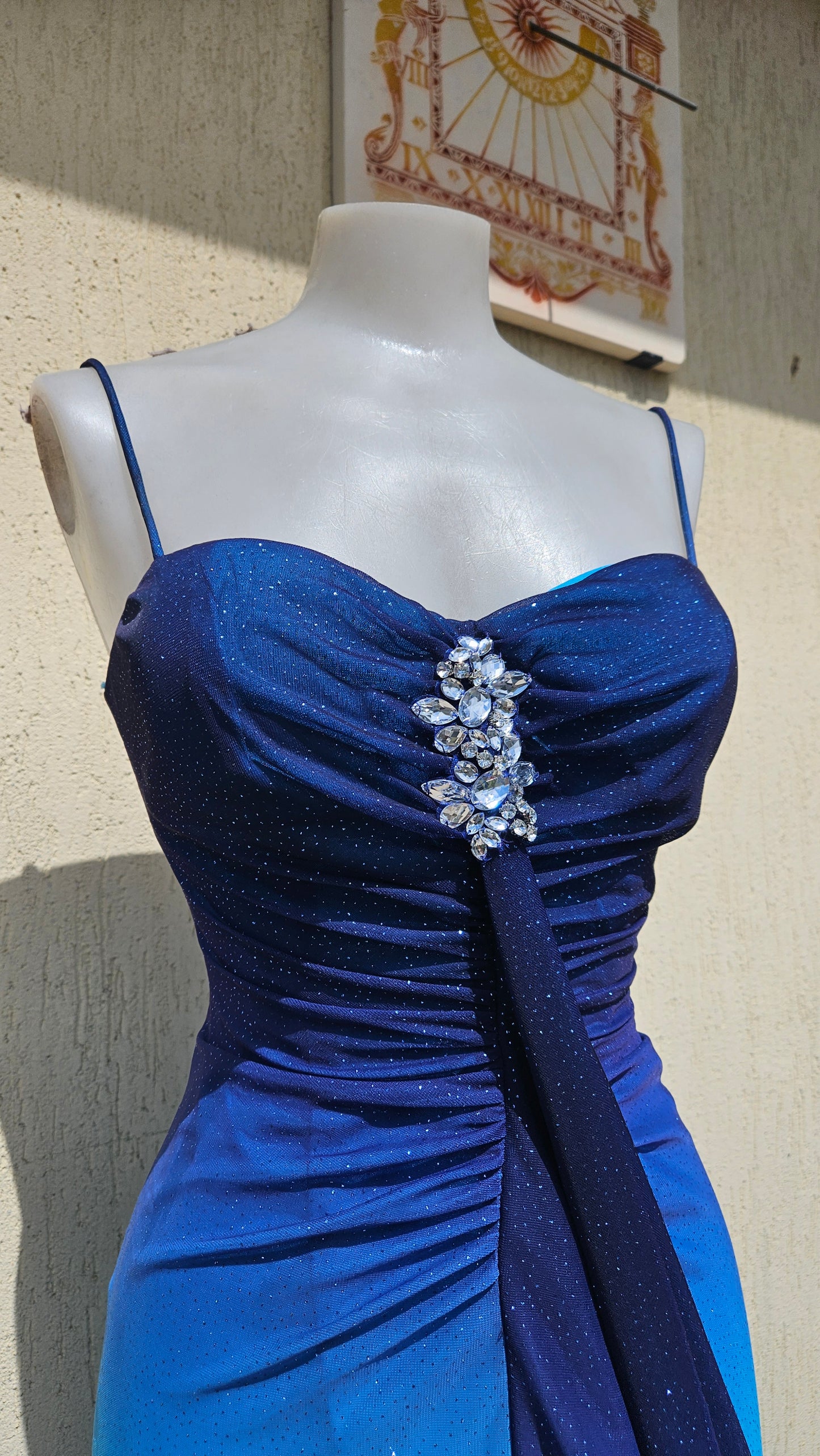 Robe dégradée bleue