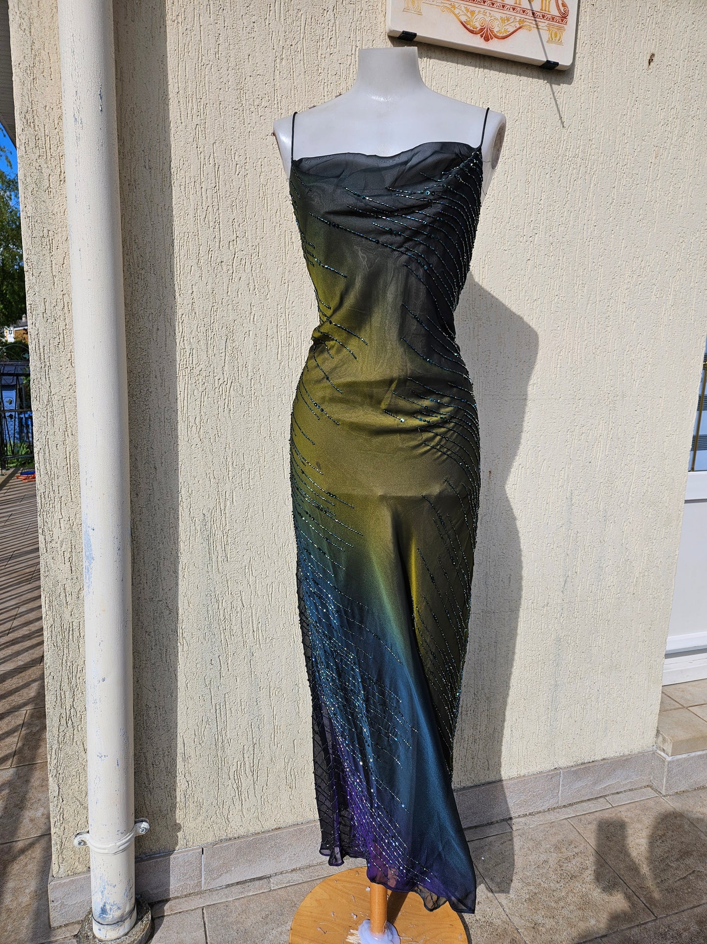 Robe dégradée brodée