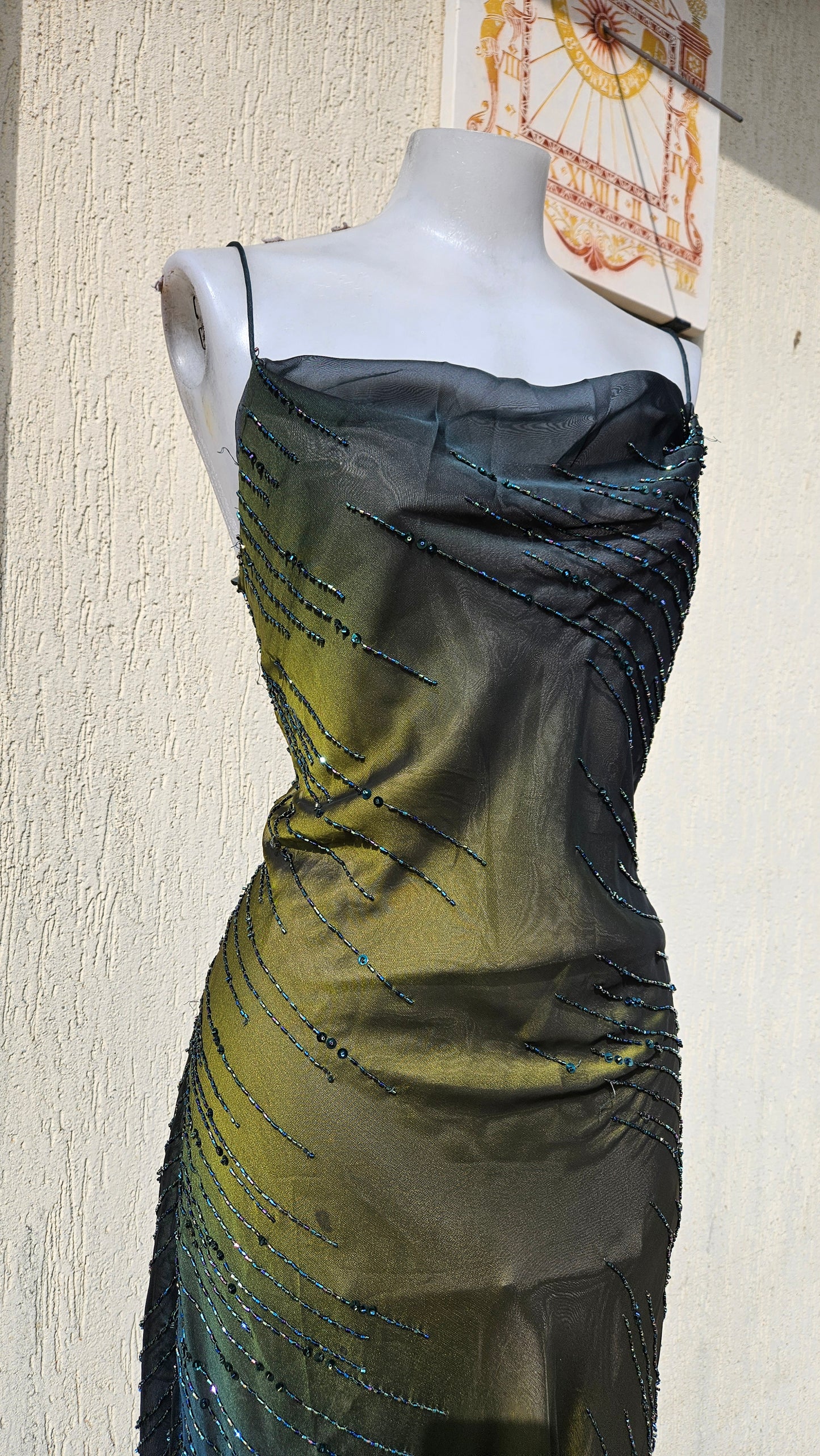 Robe dégradée brodée