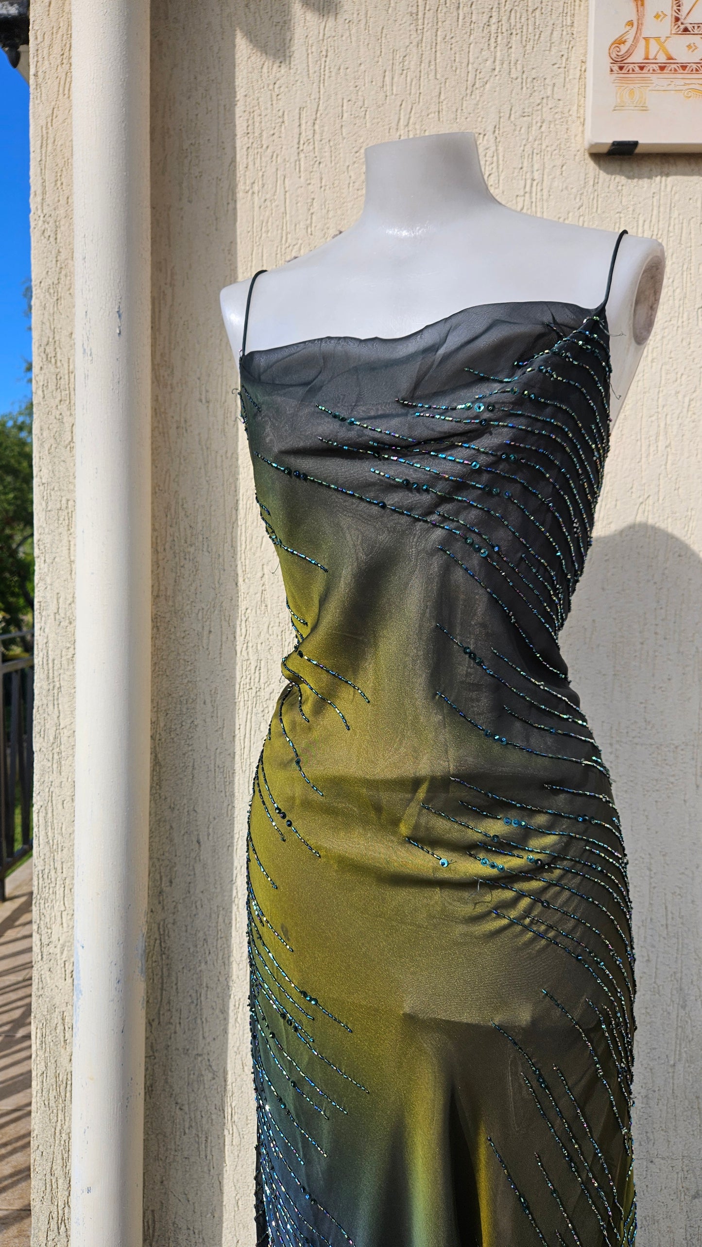 Robe dégradée brodée