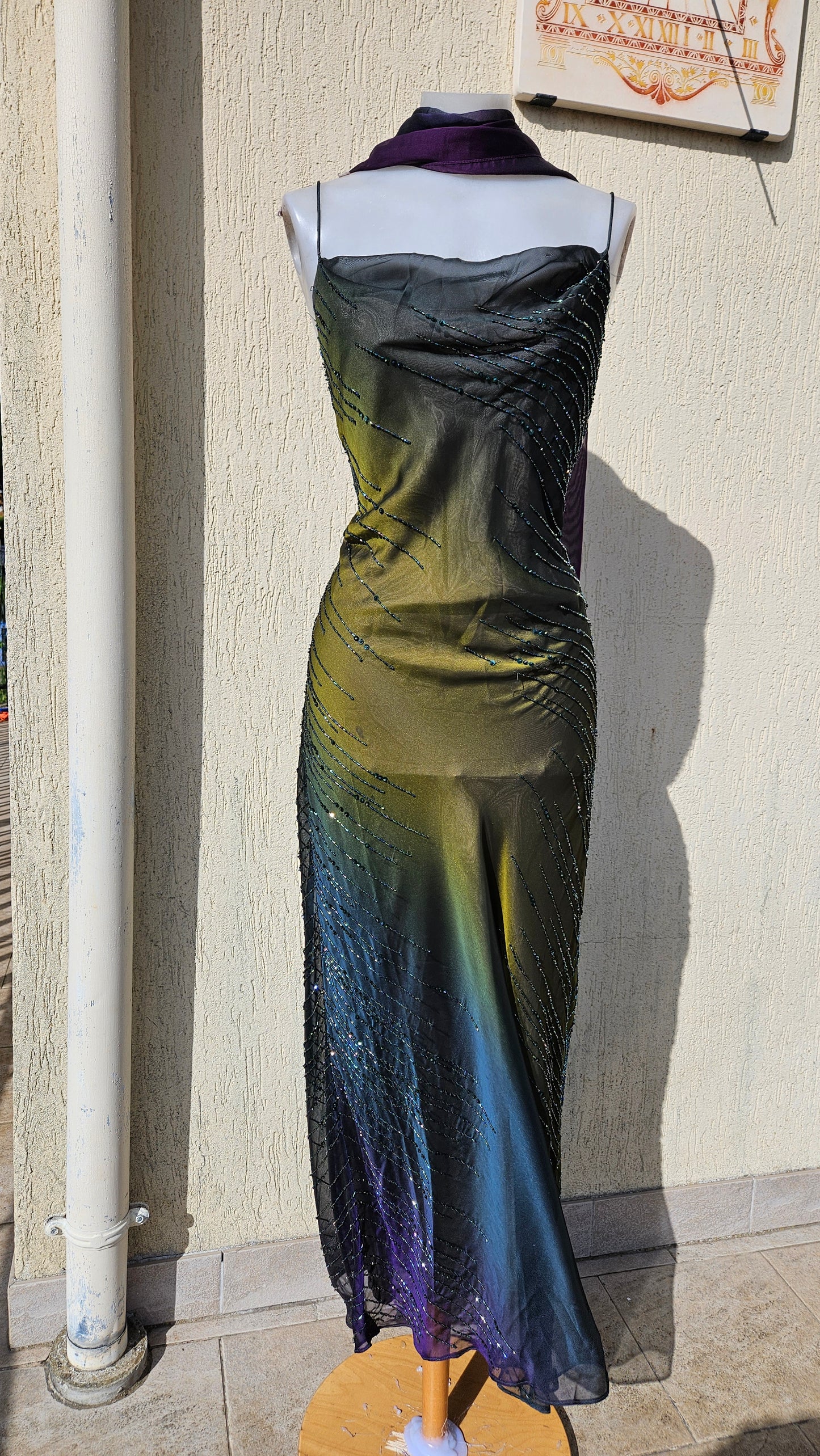 Robe dégradée brodée