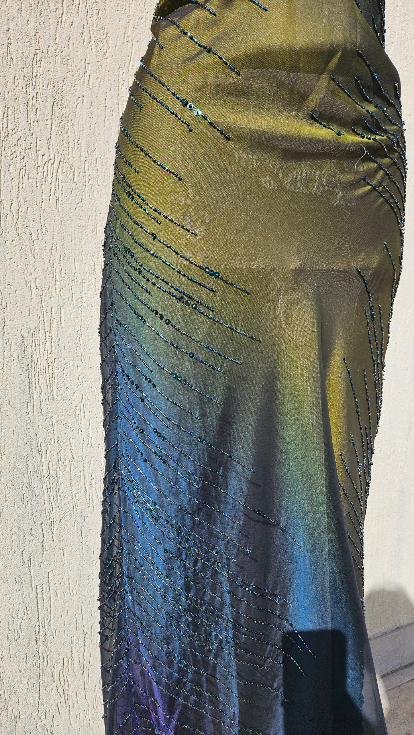 Robe dégradée brodée