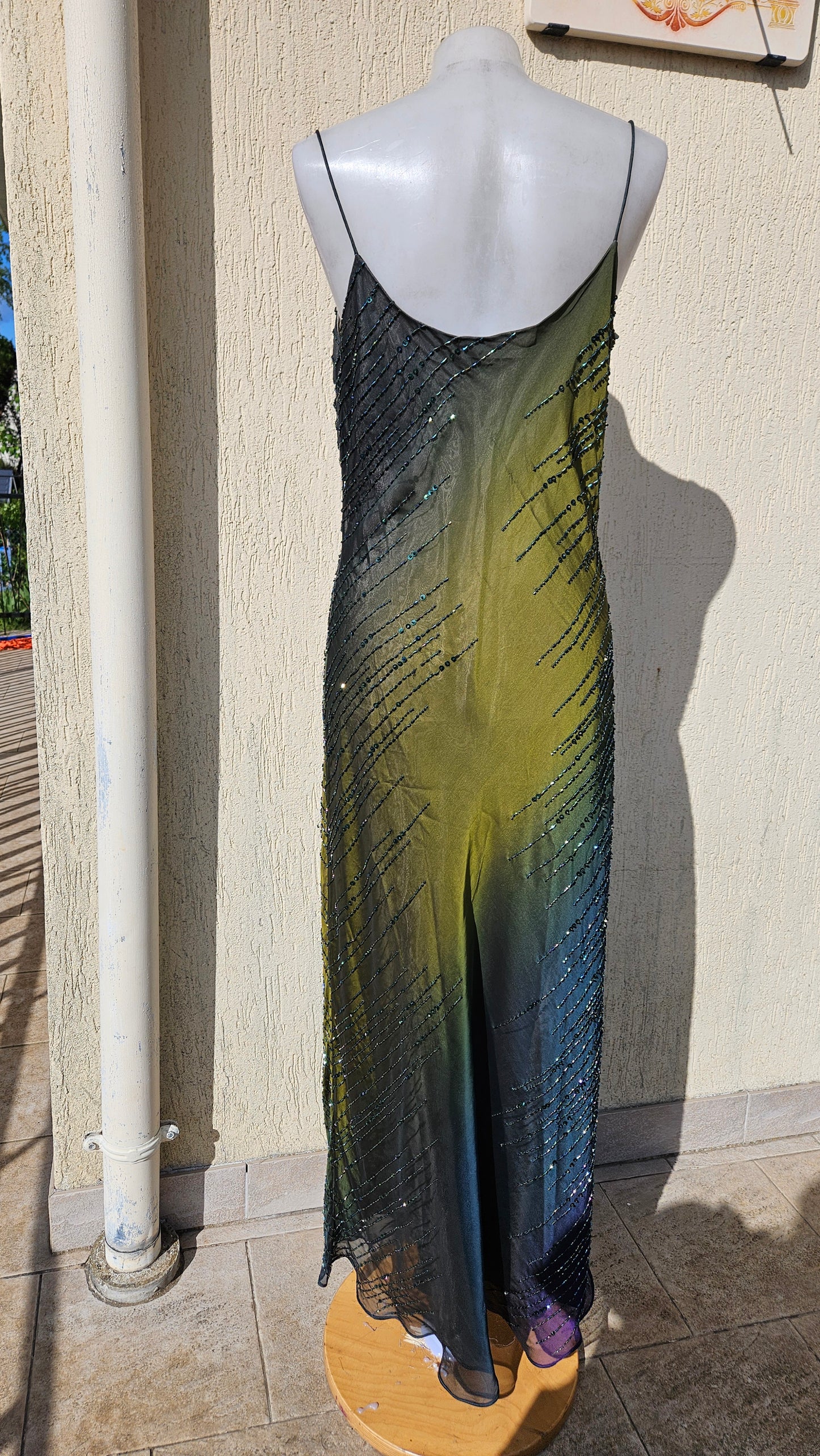 Robe dégradée brodée