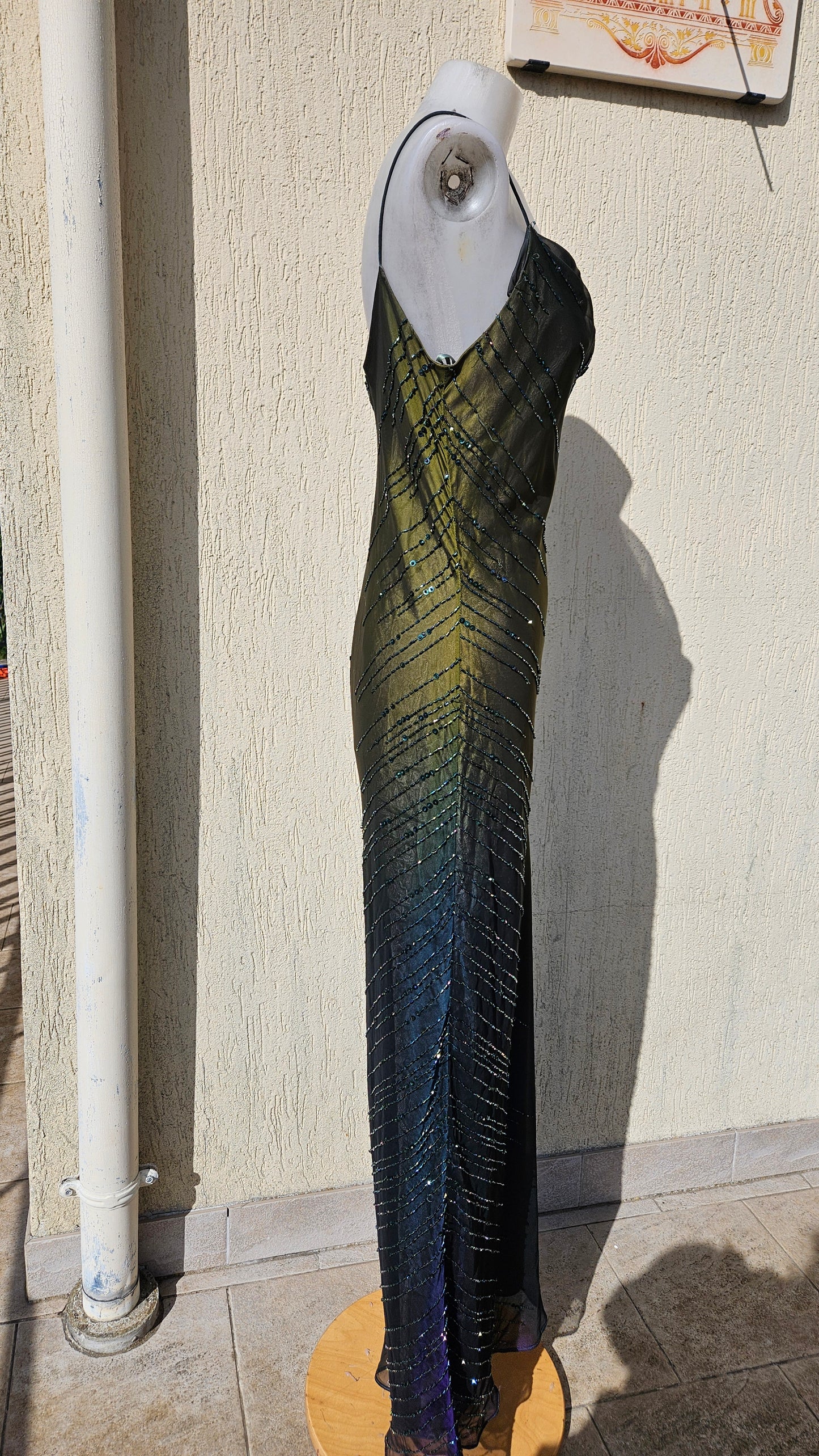 Robe dégradée brodée