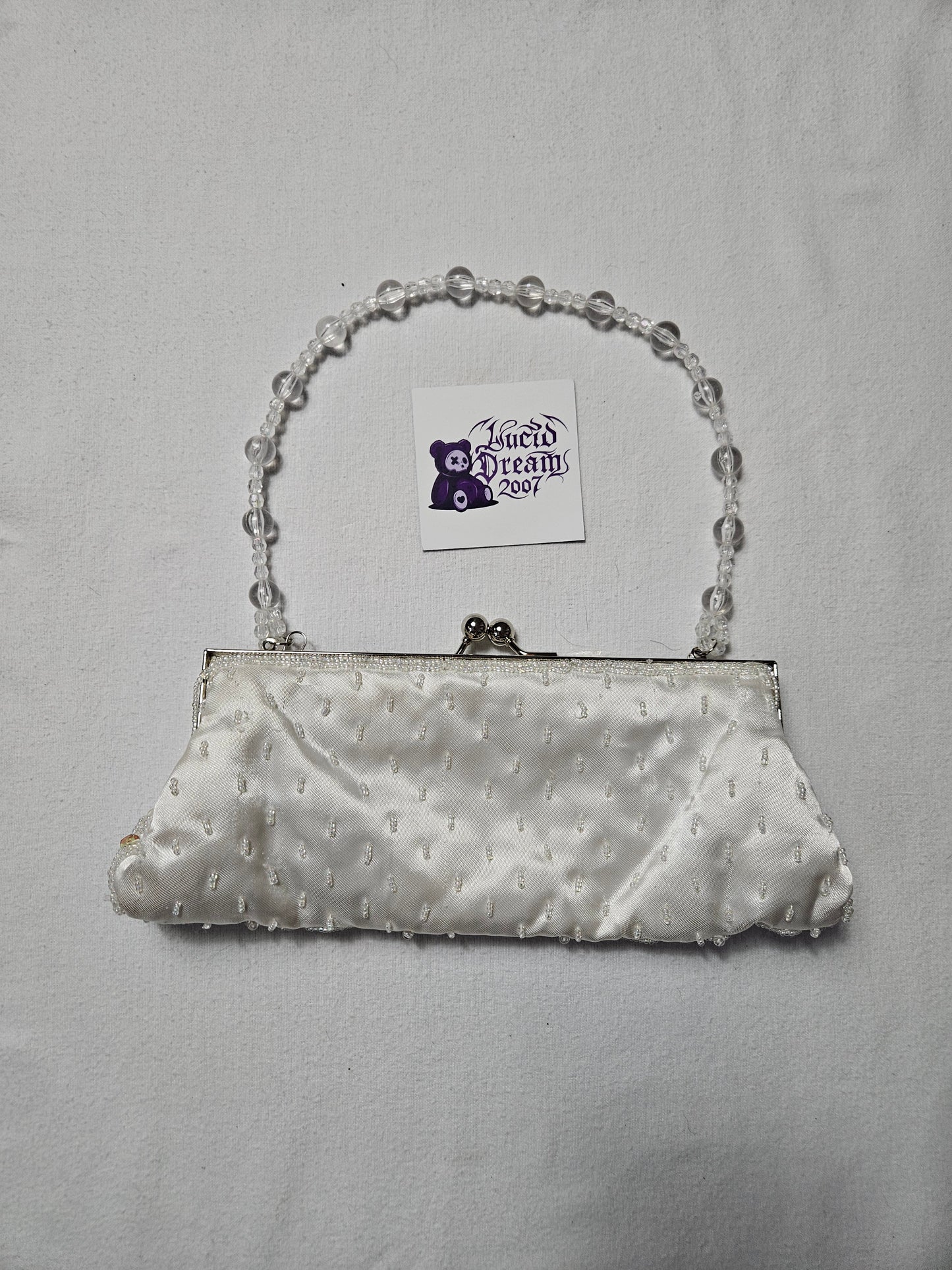 Bolso pequeño blanco bordado