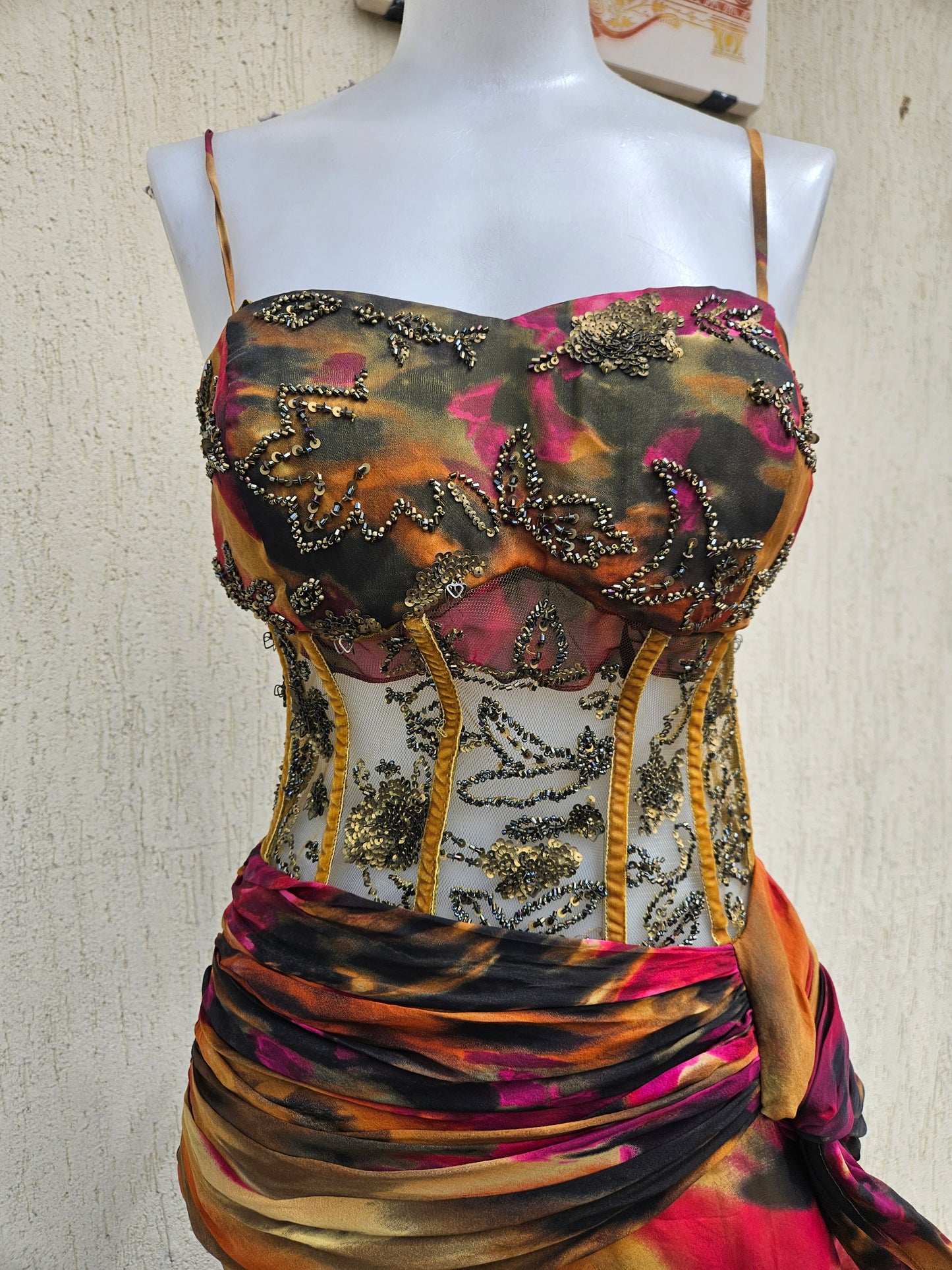Vestido de voile bordado