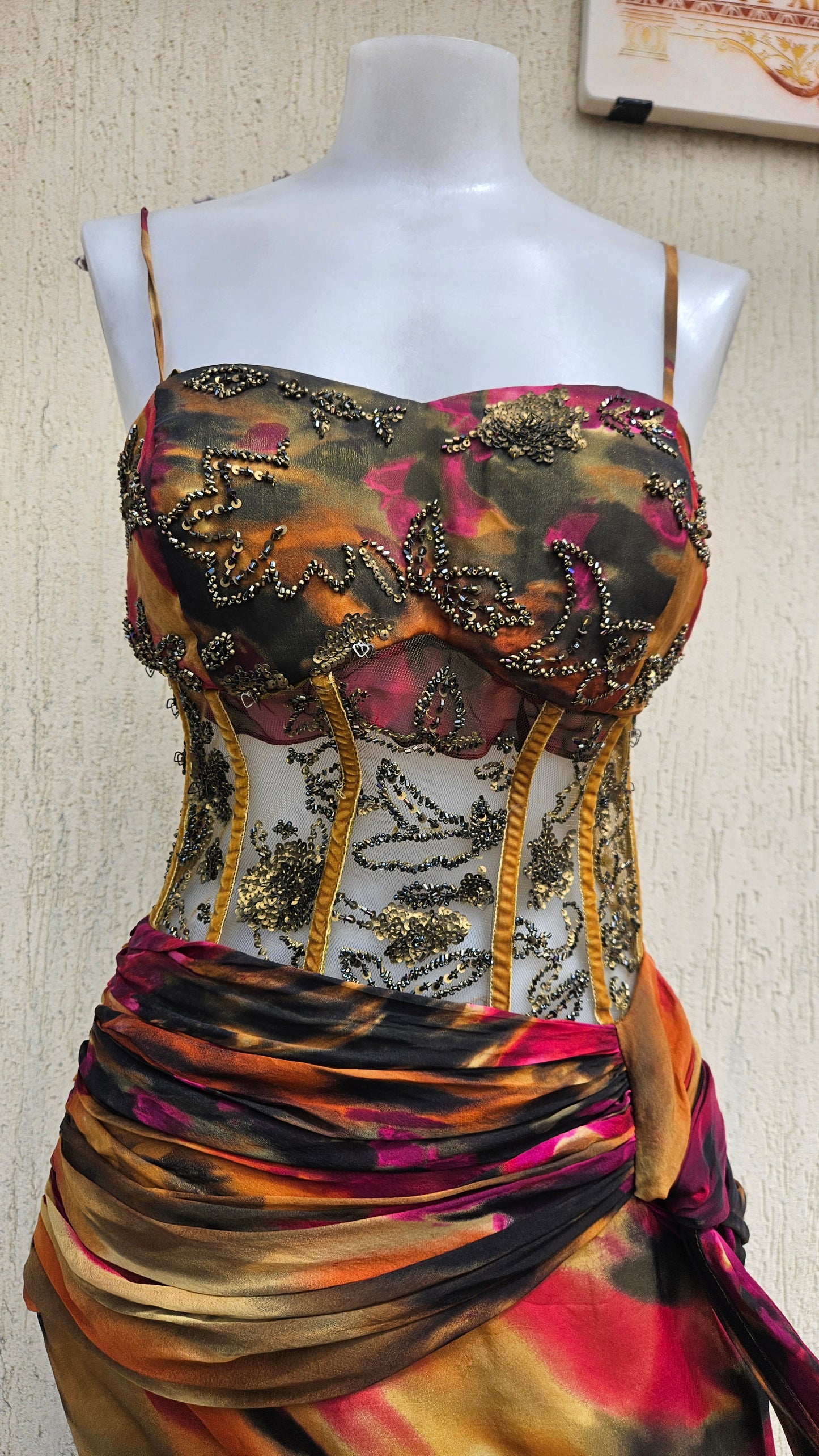 Vestido de voile bordado