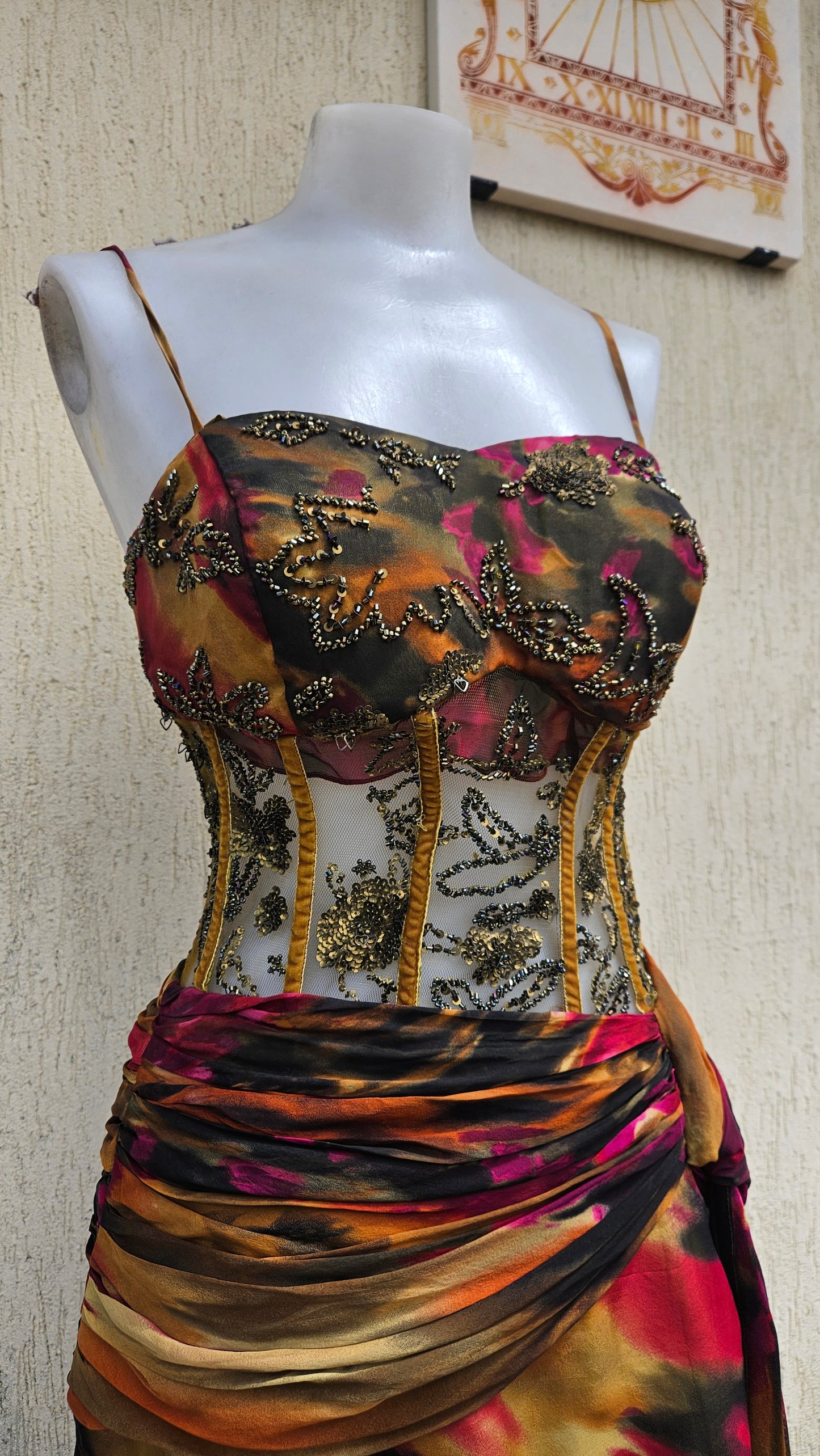 Vestido de voile bordado
