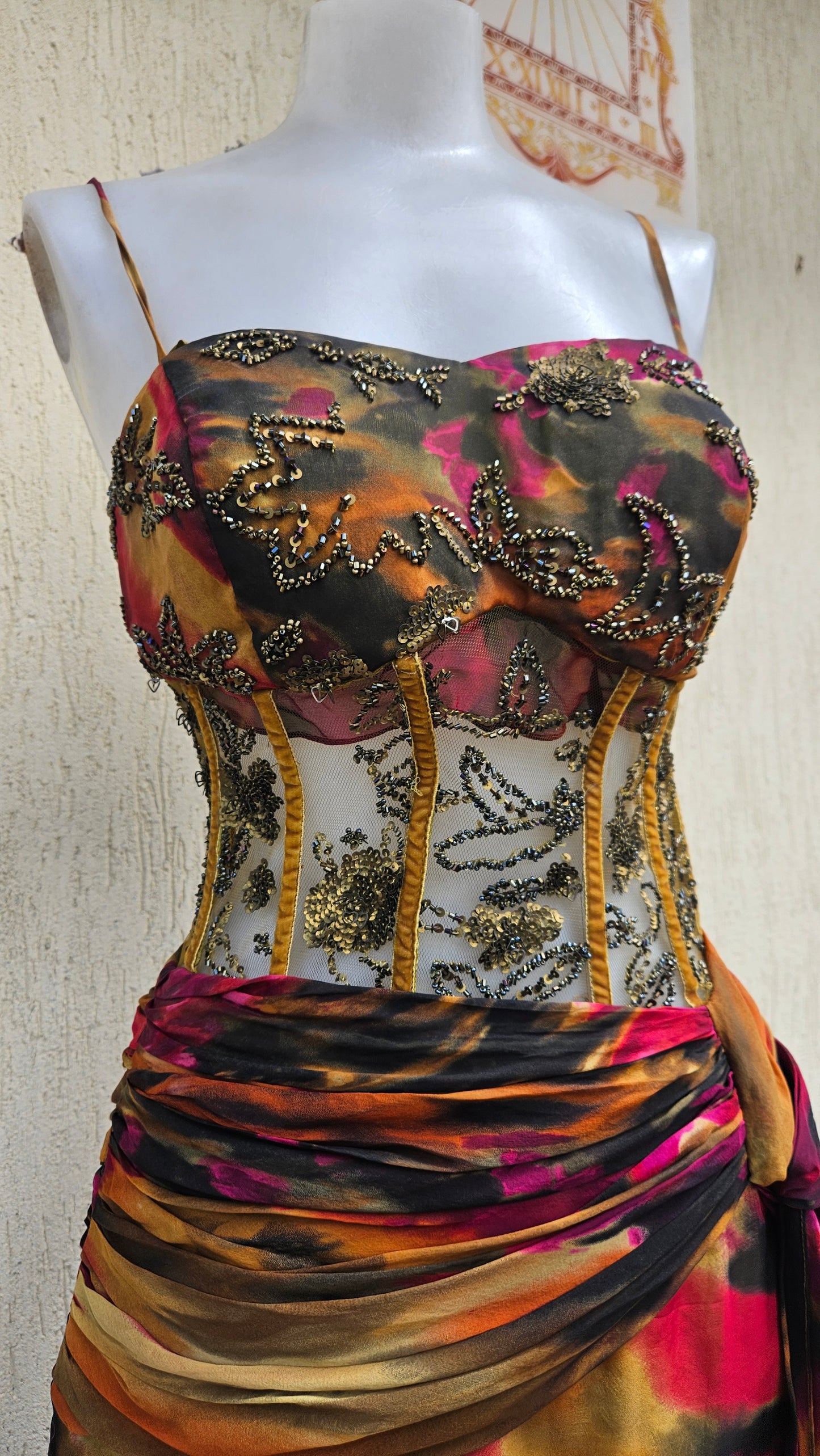 Vestido de voile bordado