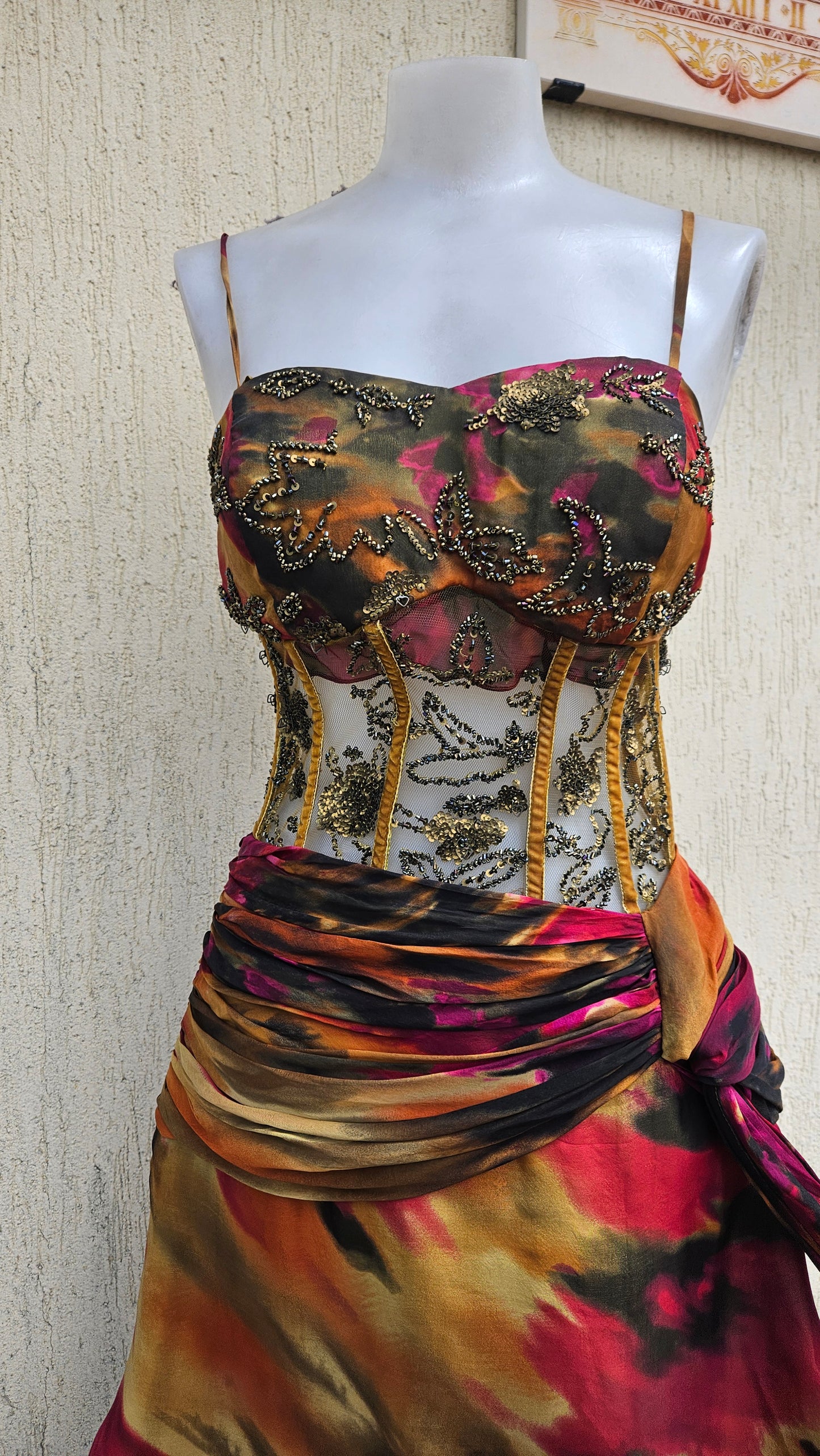 Vestido de voile bordado