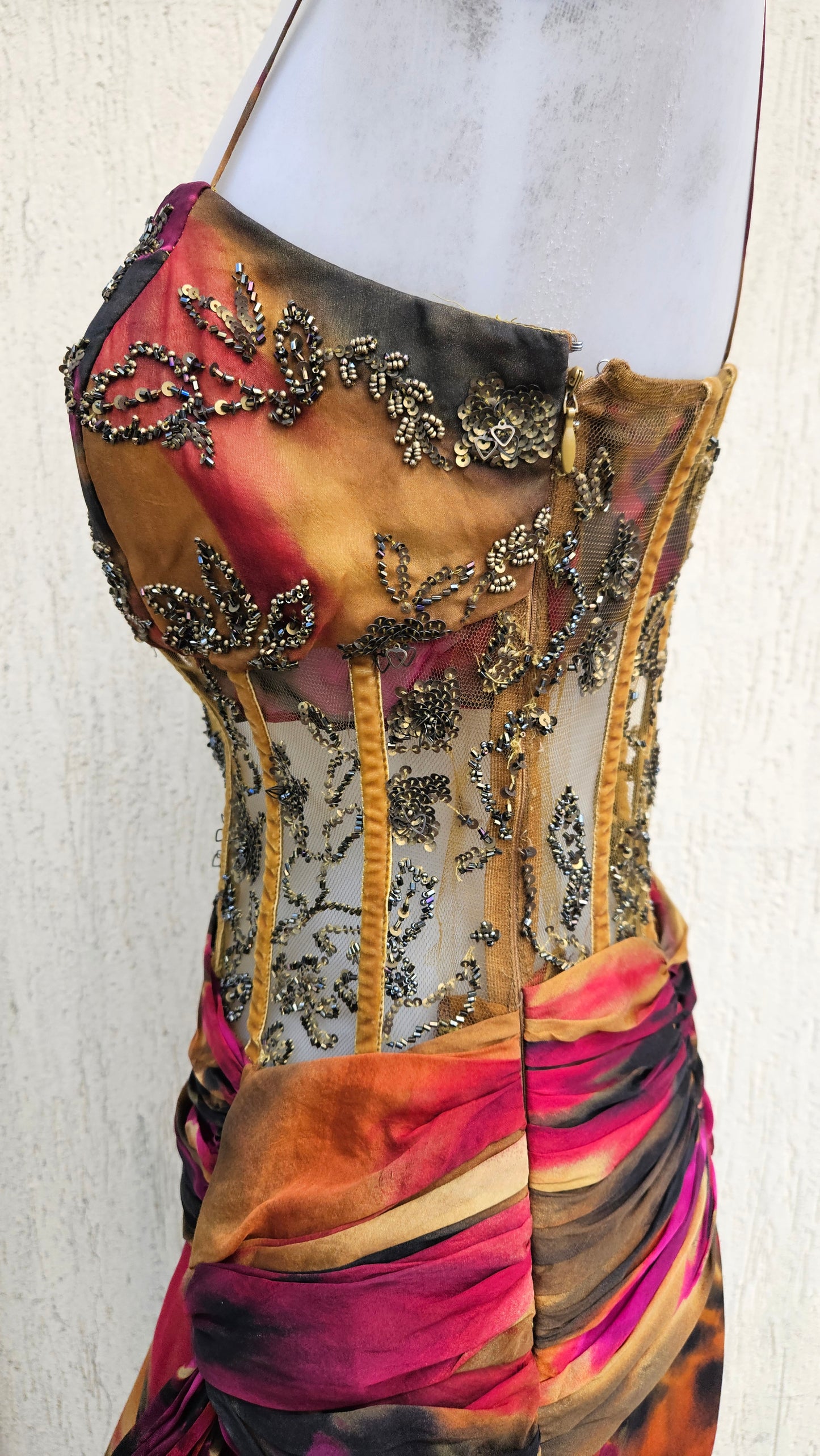 Vestido de voile bordado