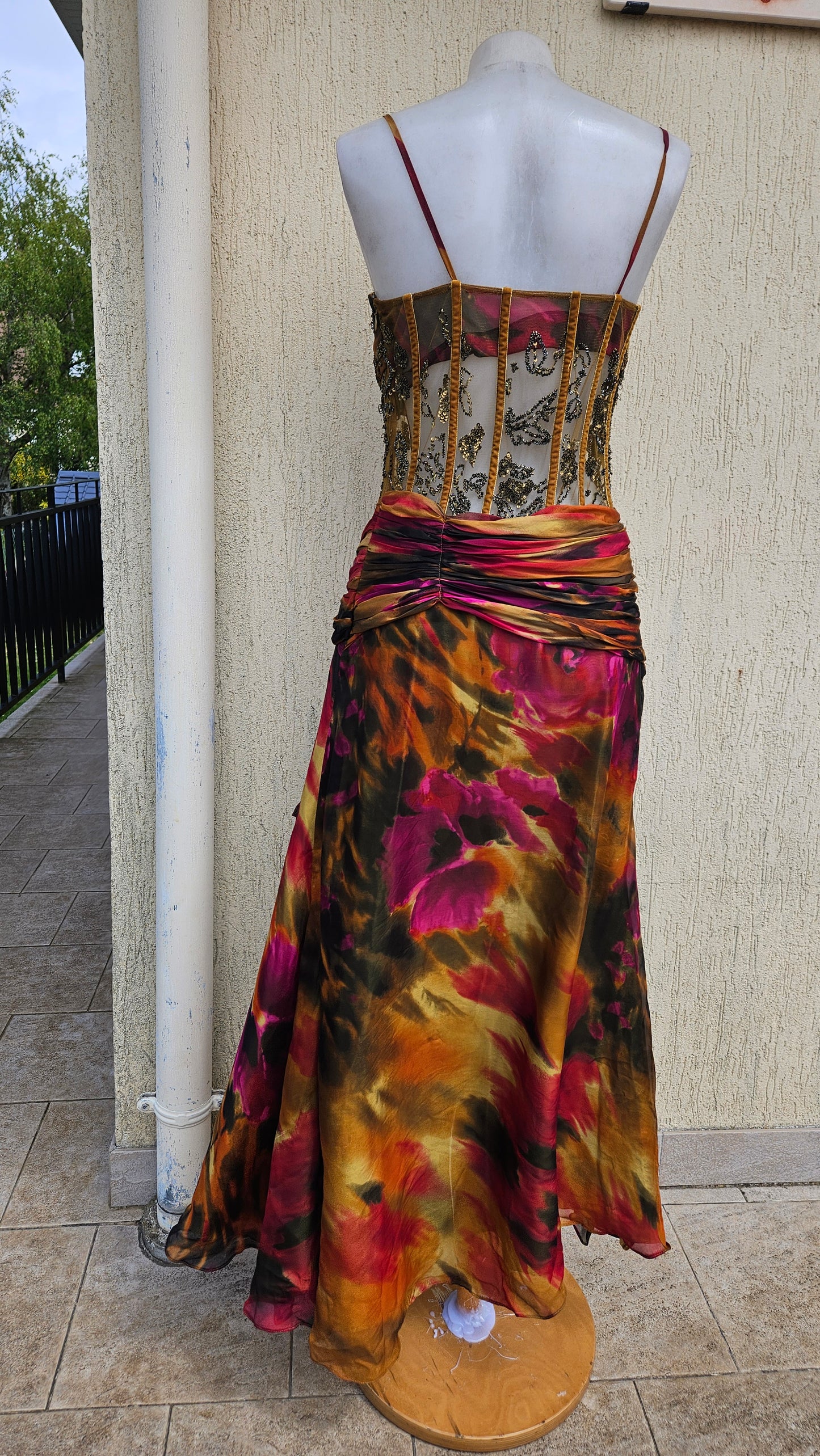 Vestido de voile bordado