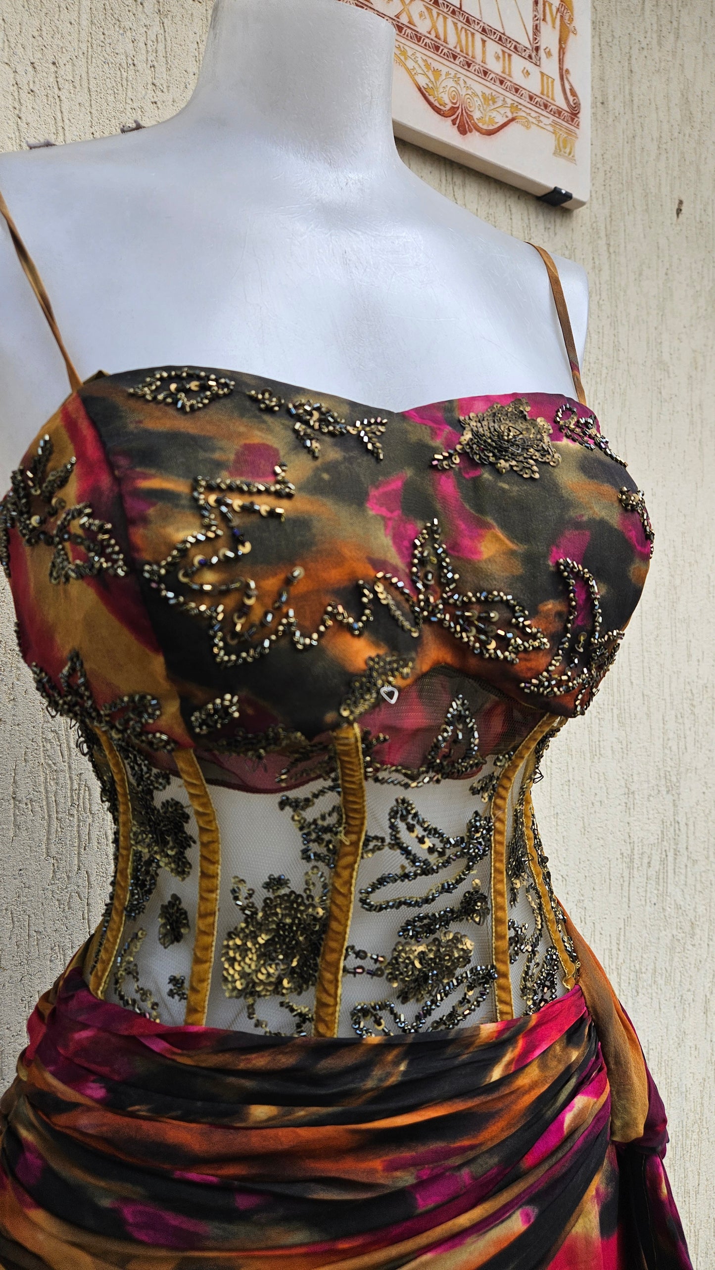 Vestido de voile bordado
