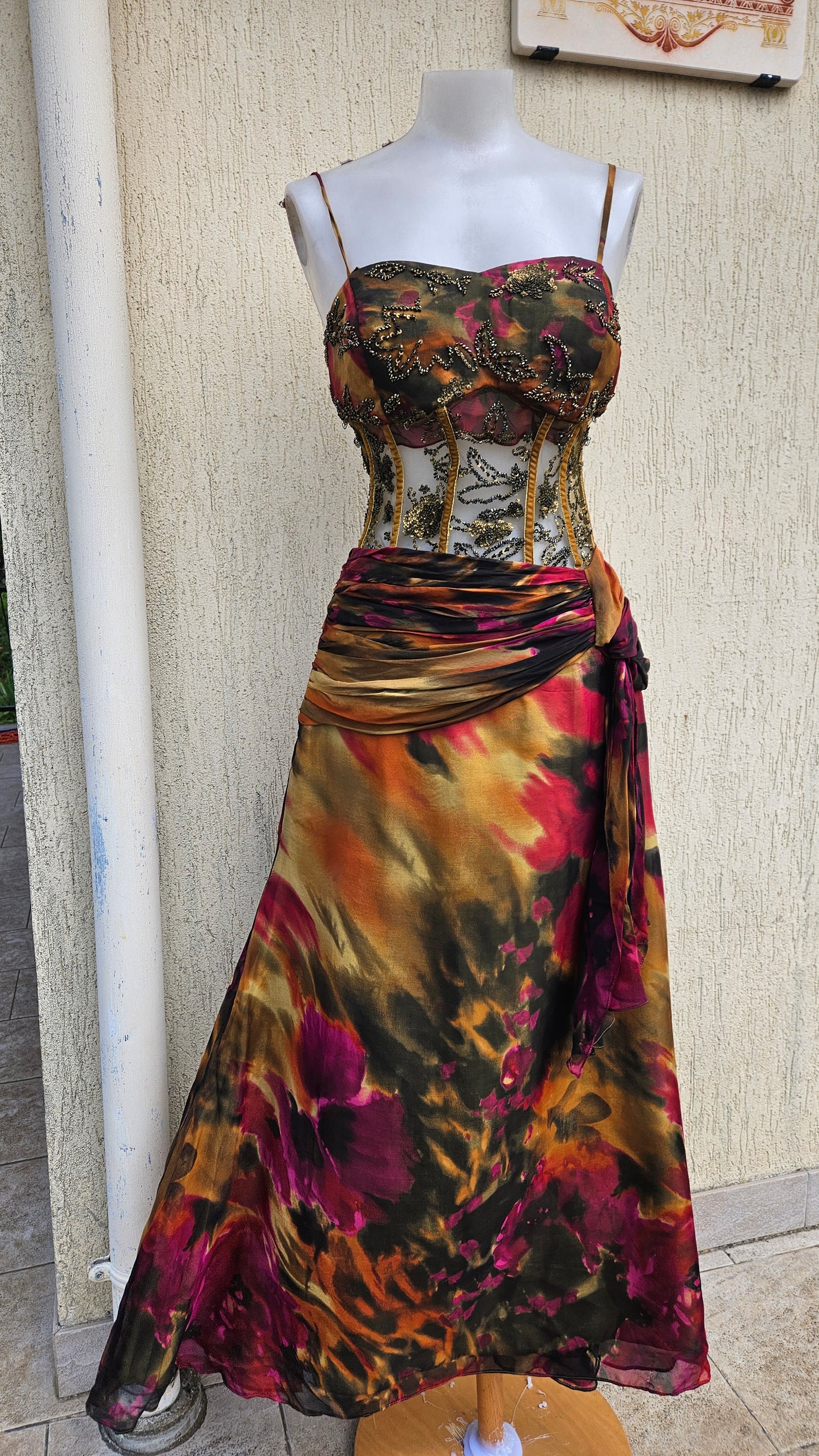 Vestido de voile bordado