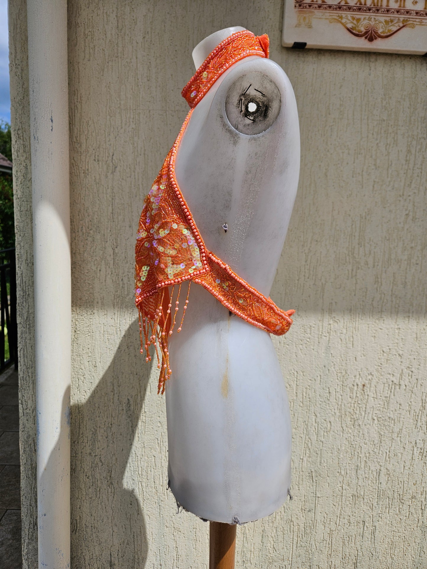 Dos nu brodé orange