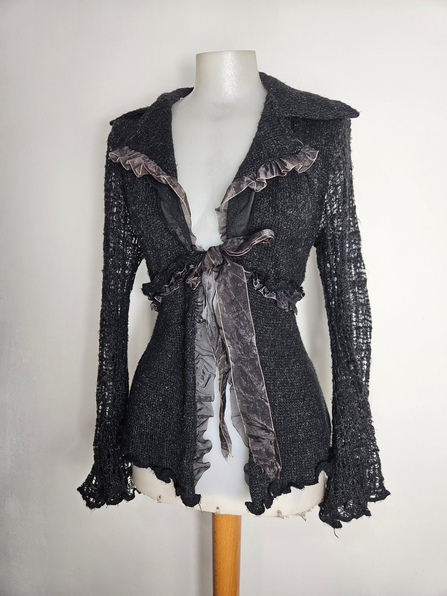 Cardigan noir Zone Bleue
