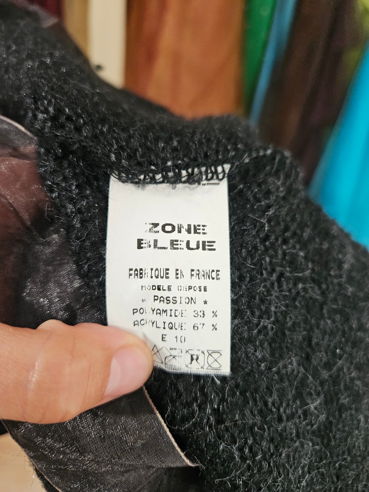 Cardigan noir Zone Bleue