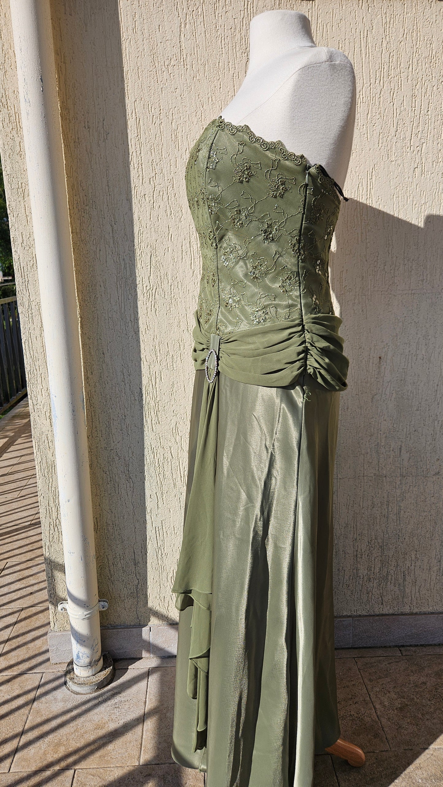 Robe bustier kaki