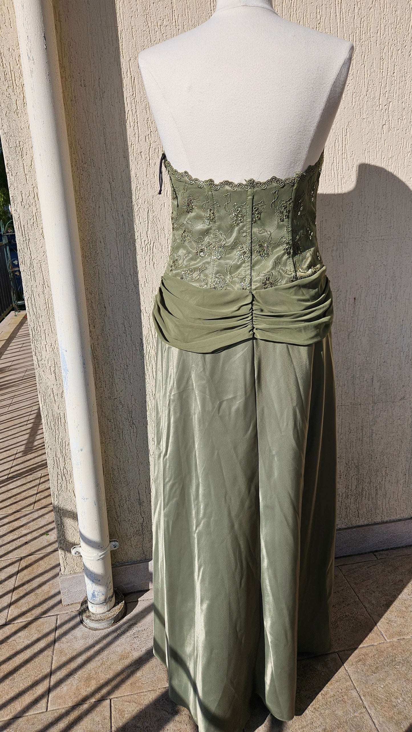 Robe bustier kaki