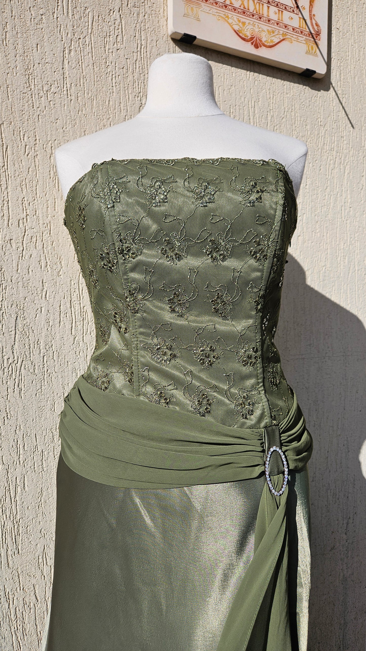 Robe bustier kaki