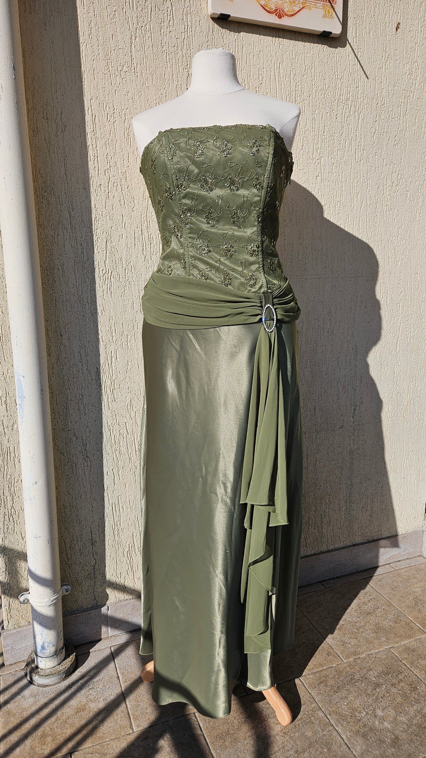 Robe bustier kaki