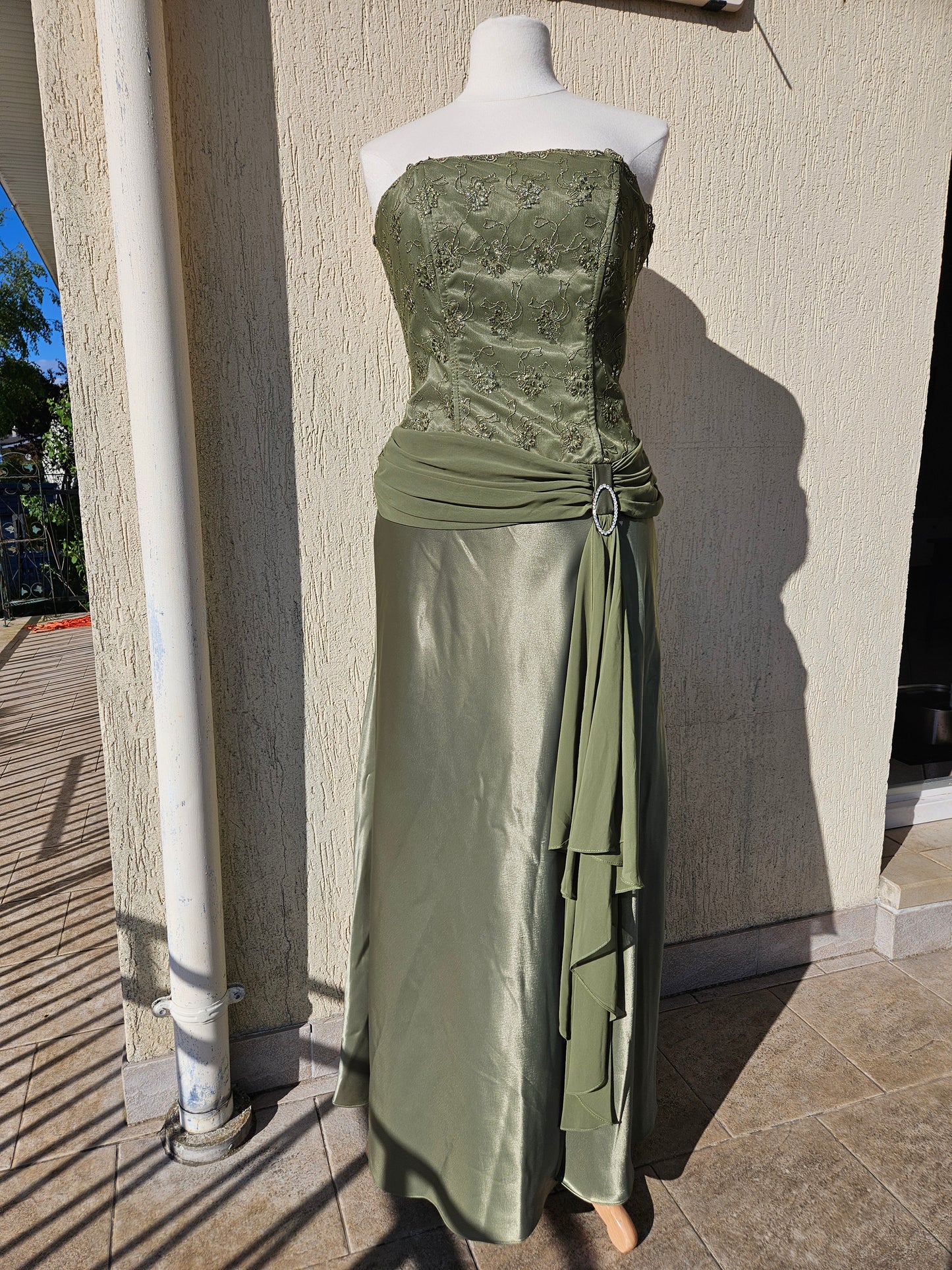 Robe bustier kaki