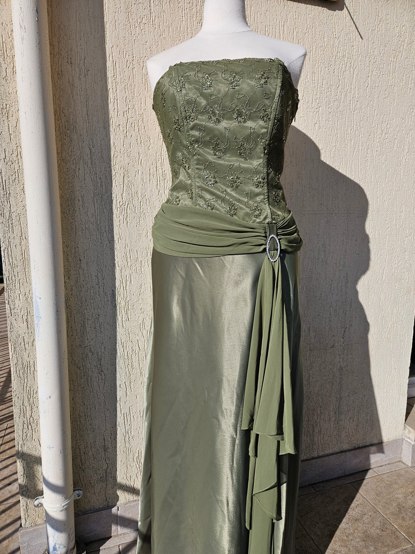 Robe bustier kaki