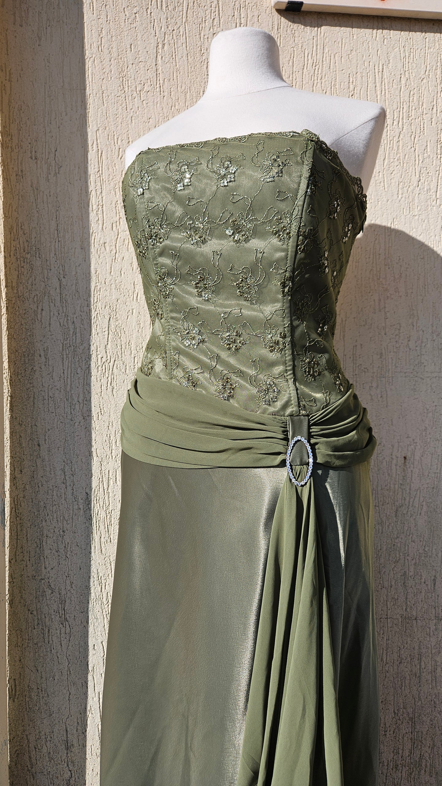 Robe bustier kaki