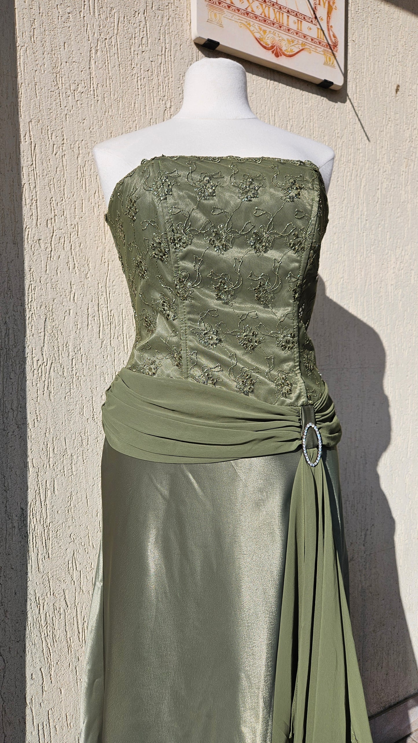Robe bustier kaki
