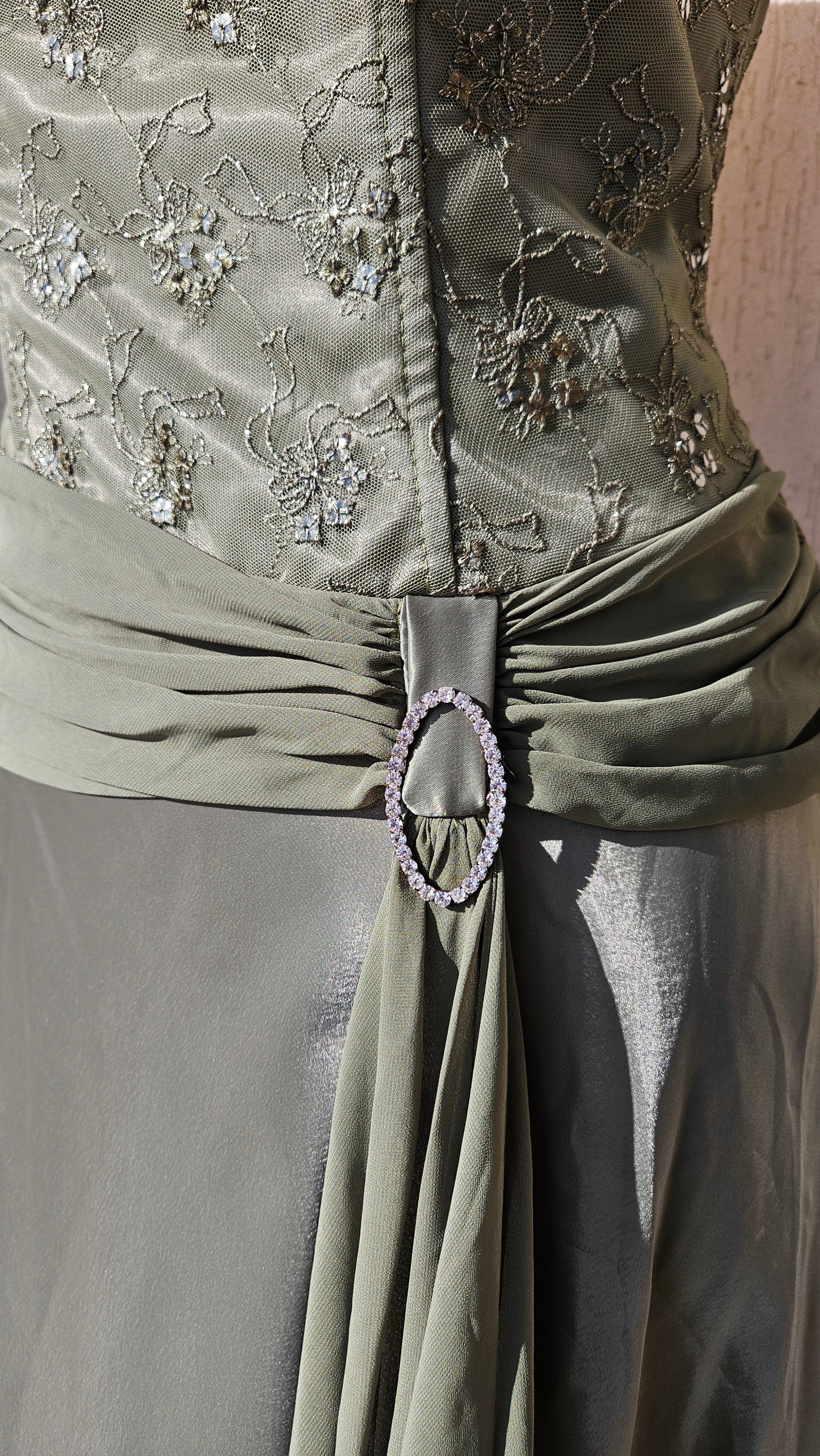 Robe bustier kaki