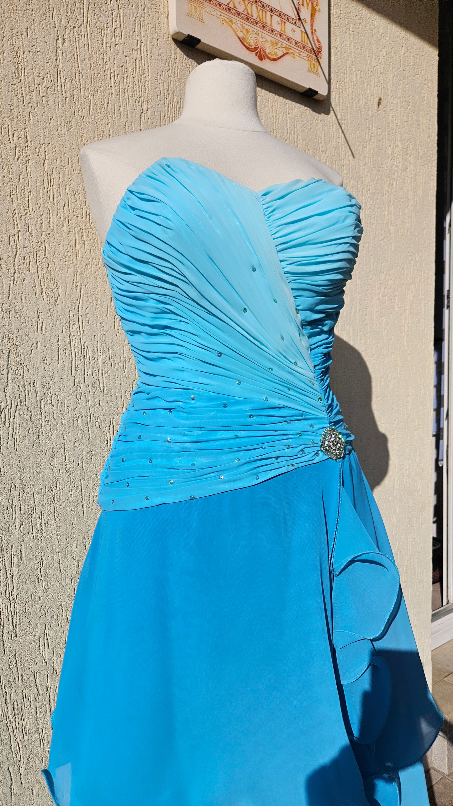 Robe bustier bleue