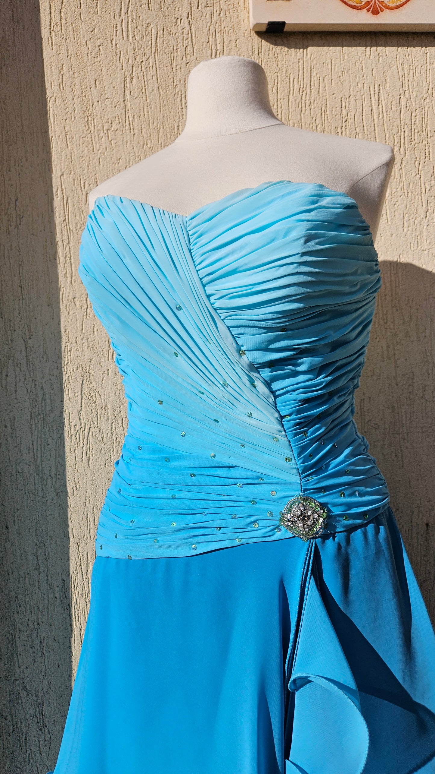 Robe bustier bleue